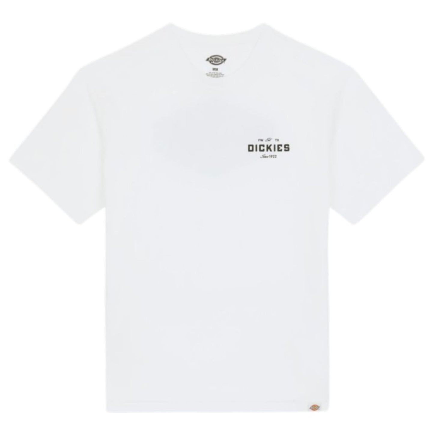 Dickies Emblem Short Sleeve T-Shirt White. Foto da parte da frente.
