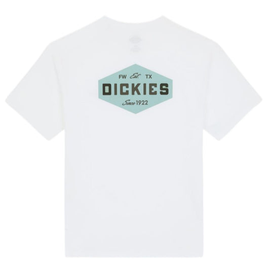 Dickies Emblem Short Sleeve T-Shirt White. Foto da parte de trás.