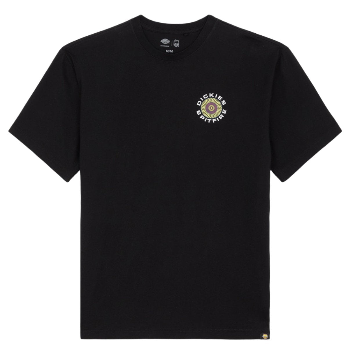 Dickies X Spitfire Short Sleeve T-Shirt Black. Foto da parte da frente.