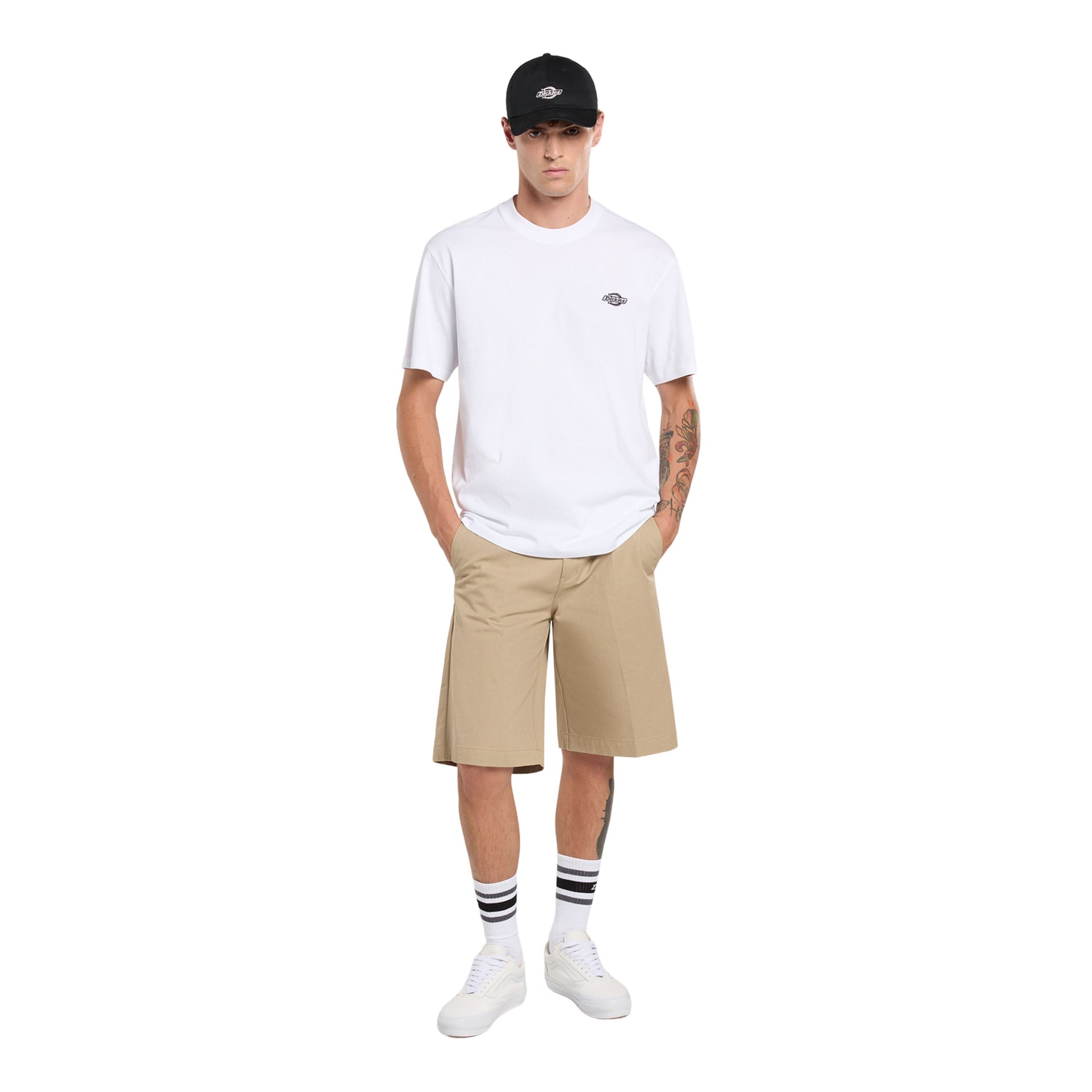 Calções de homem Dickies 247 em Desert Sand. Foto da parte da frente.