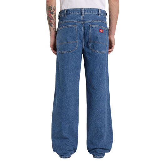 Calças de ganga para homem Dickies 958 Baggy Straight Work em Azul Classic
