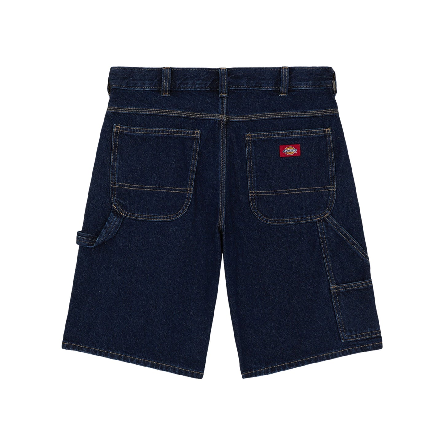 Calções de ganga para homem Dickies 993 11 Inch Carpenter em Dark Indigo. Foto da parte de trás.