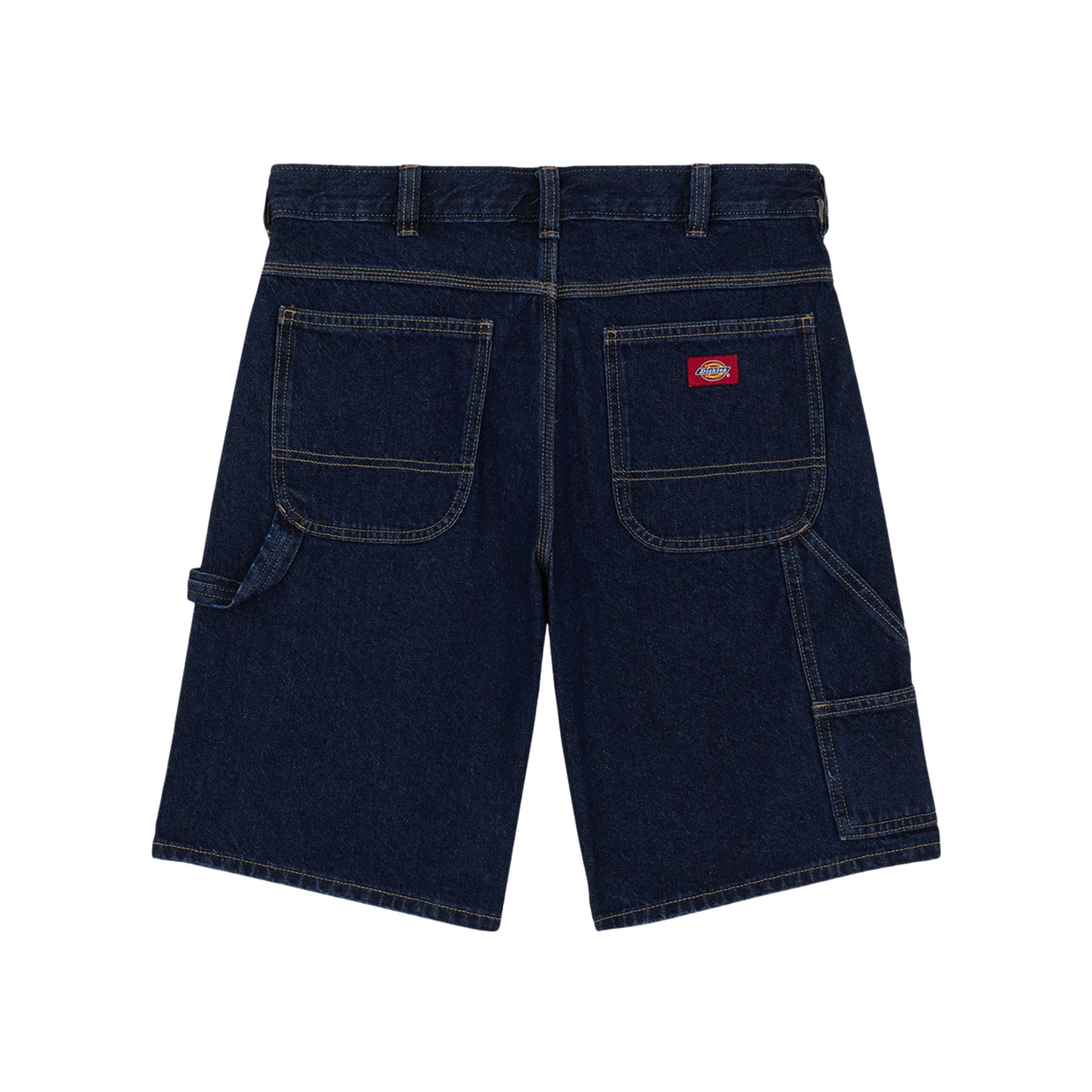 Calções de ganga para homem Dickies 993 11 Inch Carpenter em Dark Indigo. Foto da parte de trás.