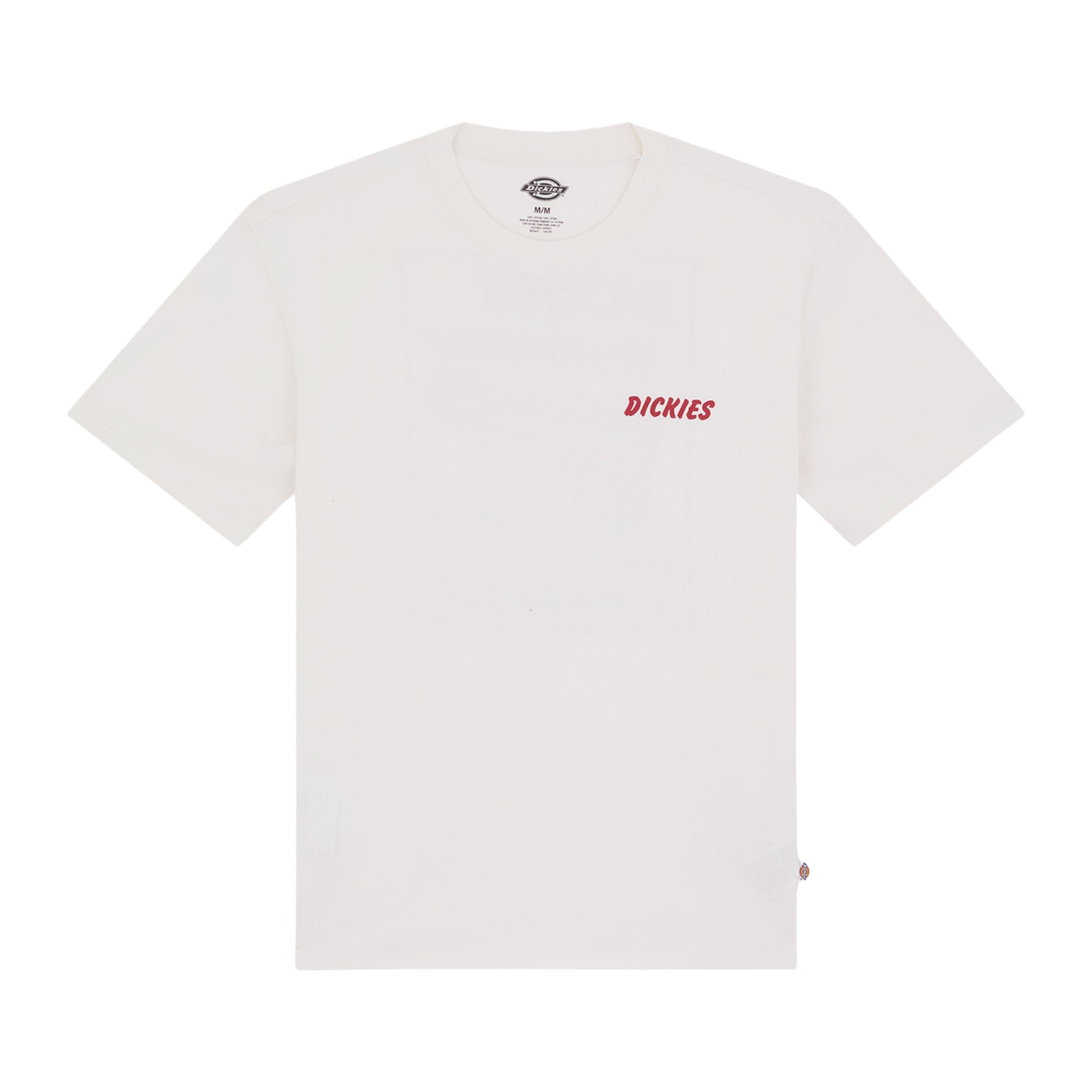 T-Shirt de manga curta para homem Dickies Dry Ridge em Egret. Foto da parte da frente.