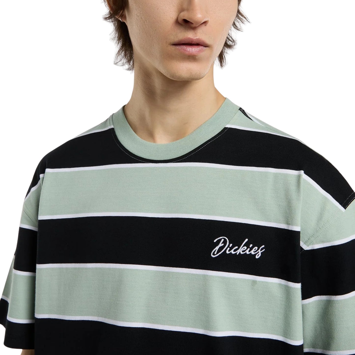 Dickies Embroidery Stripe T-Shirt Jadeite