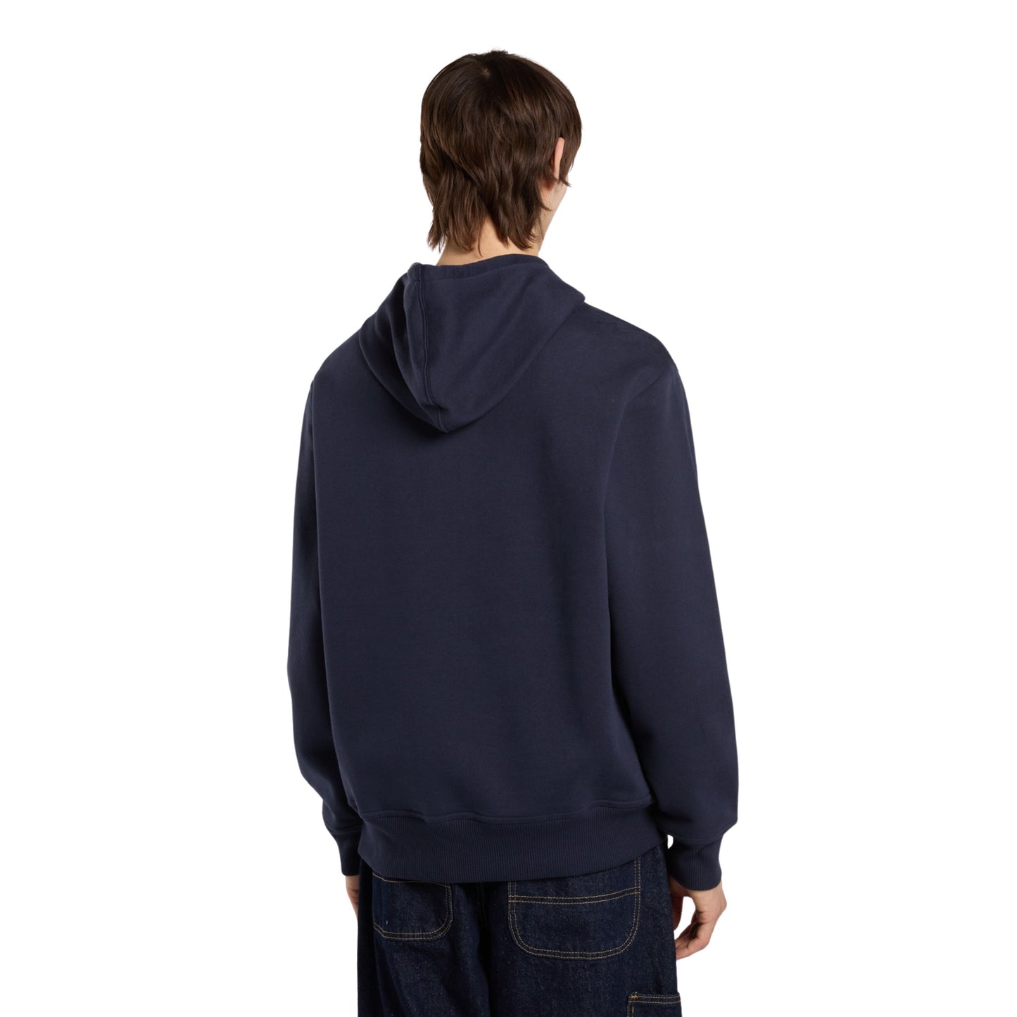 Sweat com carapuço para homem Dickies Forth Shaw em Night Sky. Foto da parte de trás, vestida.