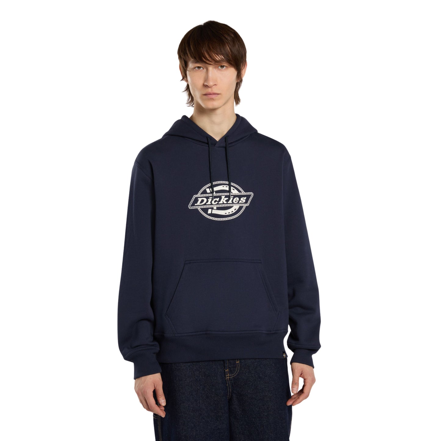 Sweat com carapuço para homem Dickies Forth Shaw em Night Sky. Foto da parte da frente, vestida.