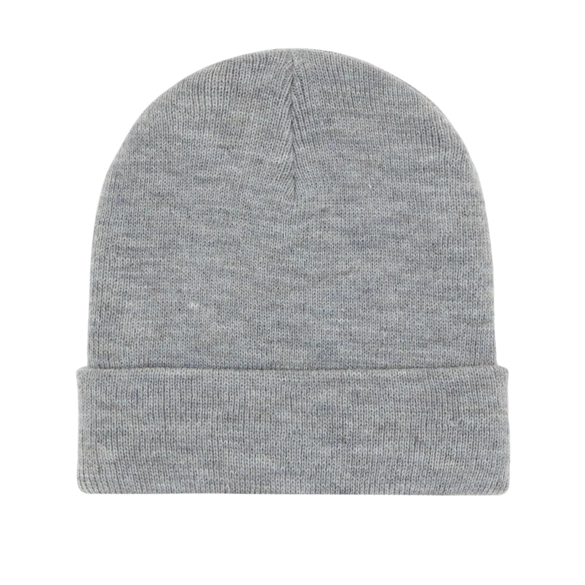 Vista traseira do gorro Dickies Gibsland Grey Melange, com dobra lisa e costuras no topo.