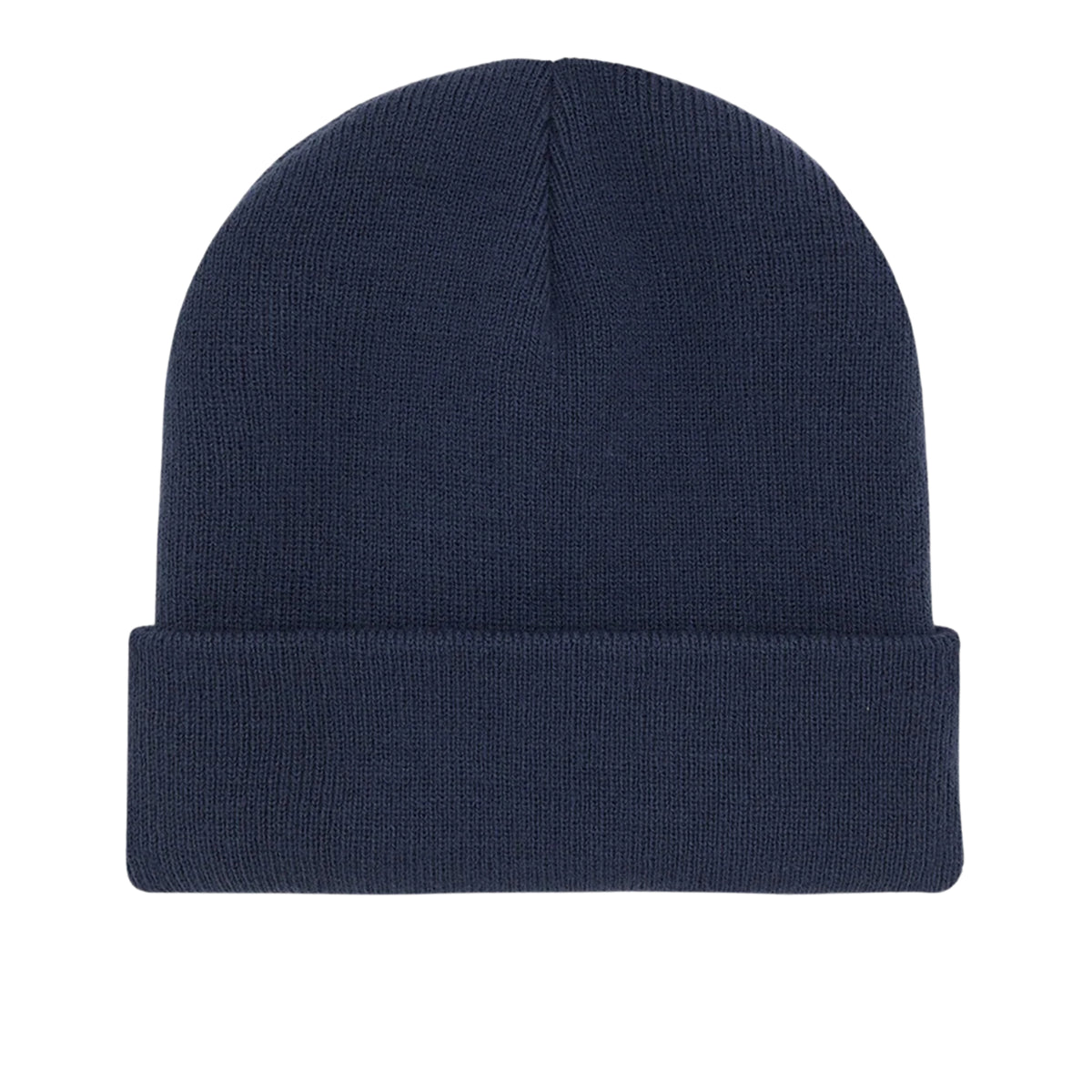 Vista traseira do gorro Dickies Gibsland Navy Blue, com dobra lisa e costuras no topo.
