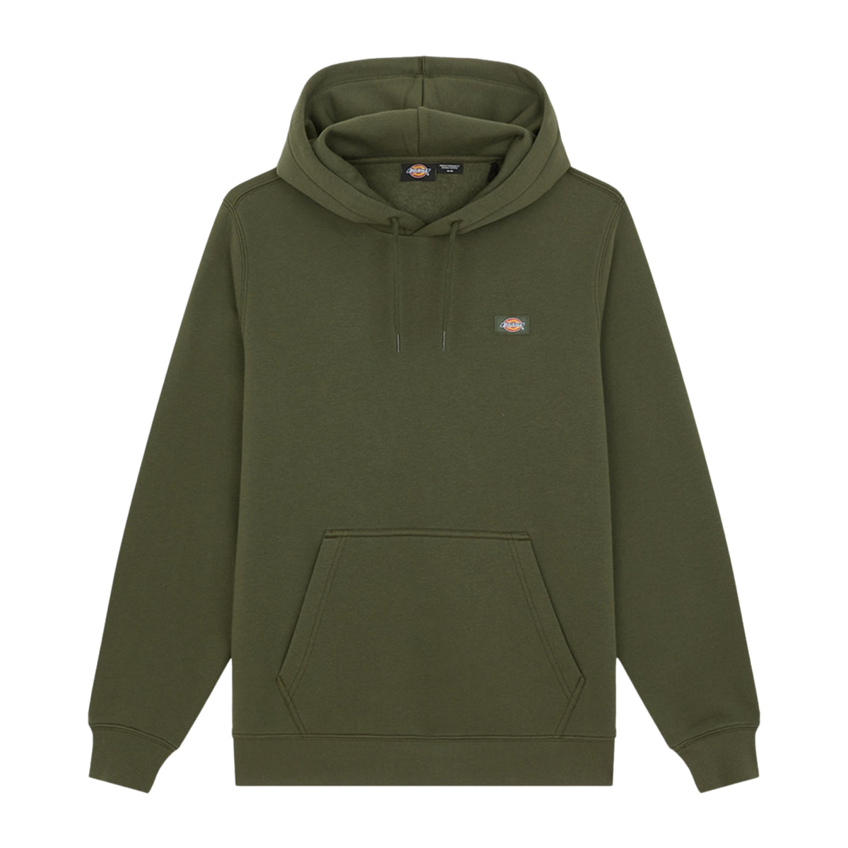 Sweat com carapuço para homem Dickies Oakport em Deep Depths — vista frontal isolada sobre fundo branco, com bolso canguru e etiqueta no peito.