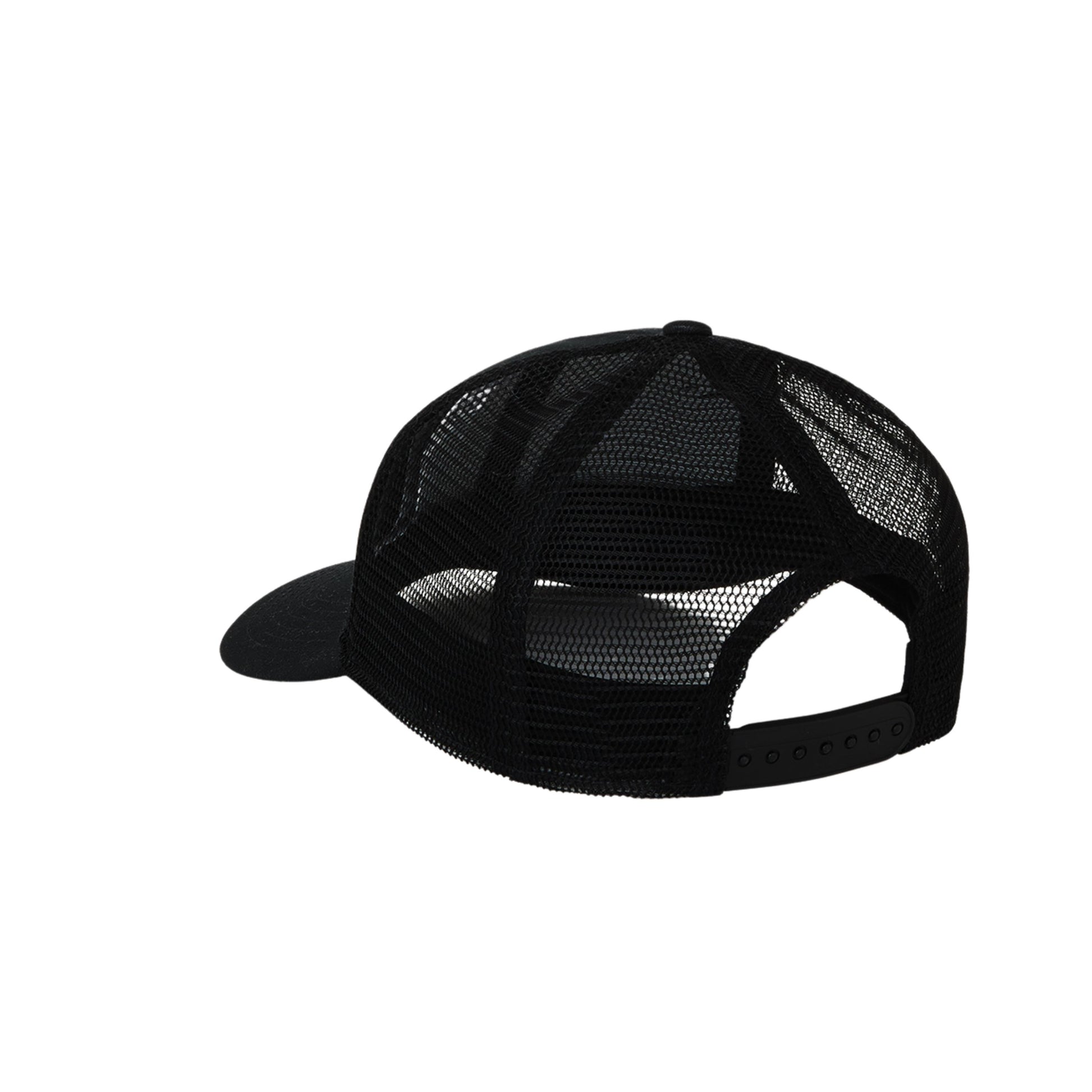 Boné unissexo Dickies Irondale Trucker em Preto. Foto da parte de trás.