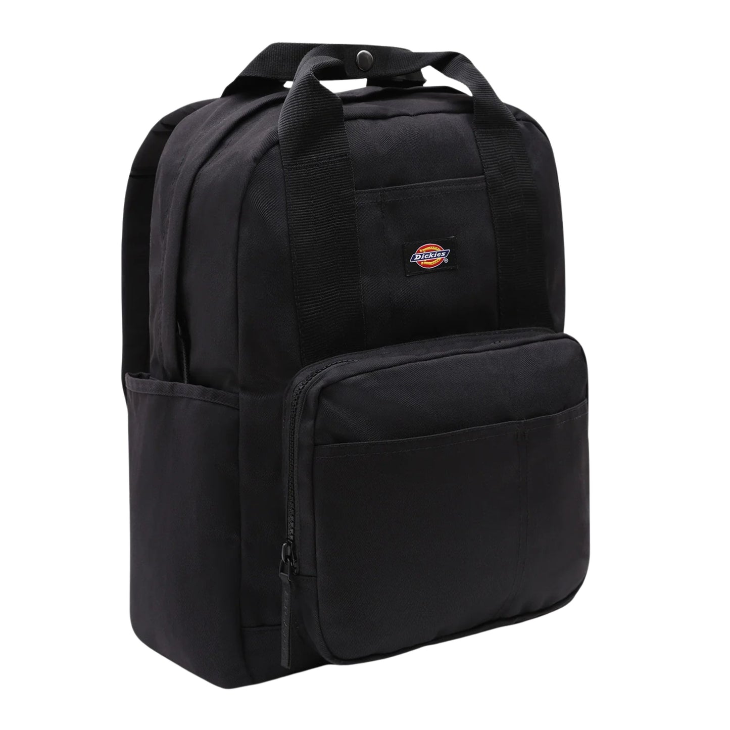 Mochila unissexo Dickies Lisbon em Preto. Foto da parte da frente.