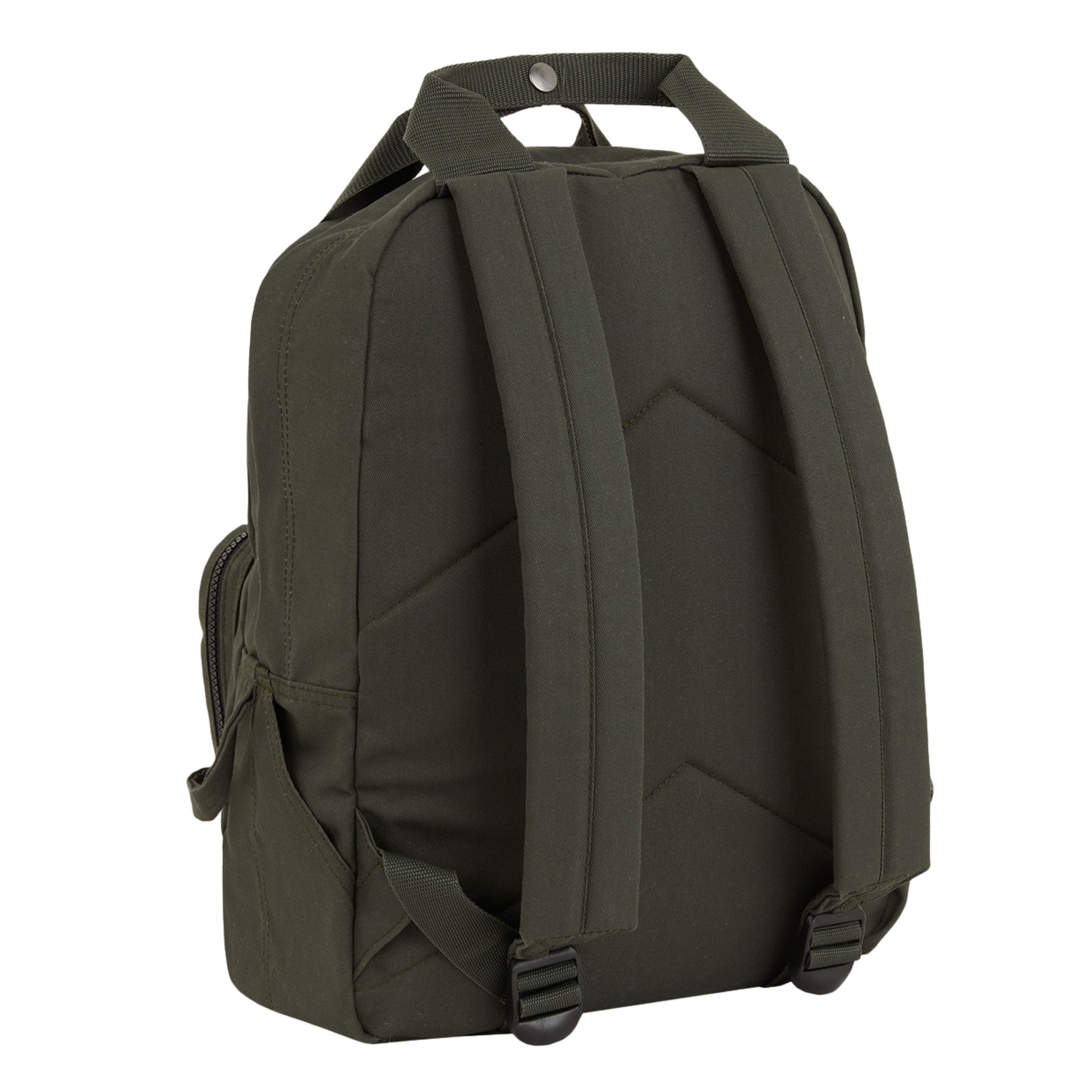Mochila unissexo Dickies Lisbon em Olive. Foto da parte de trás.