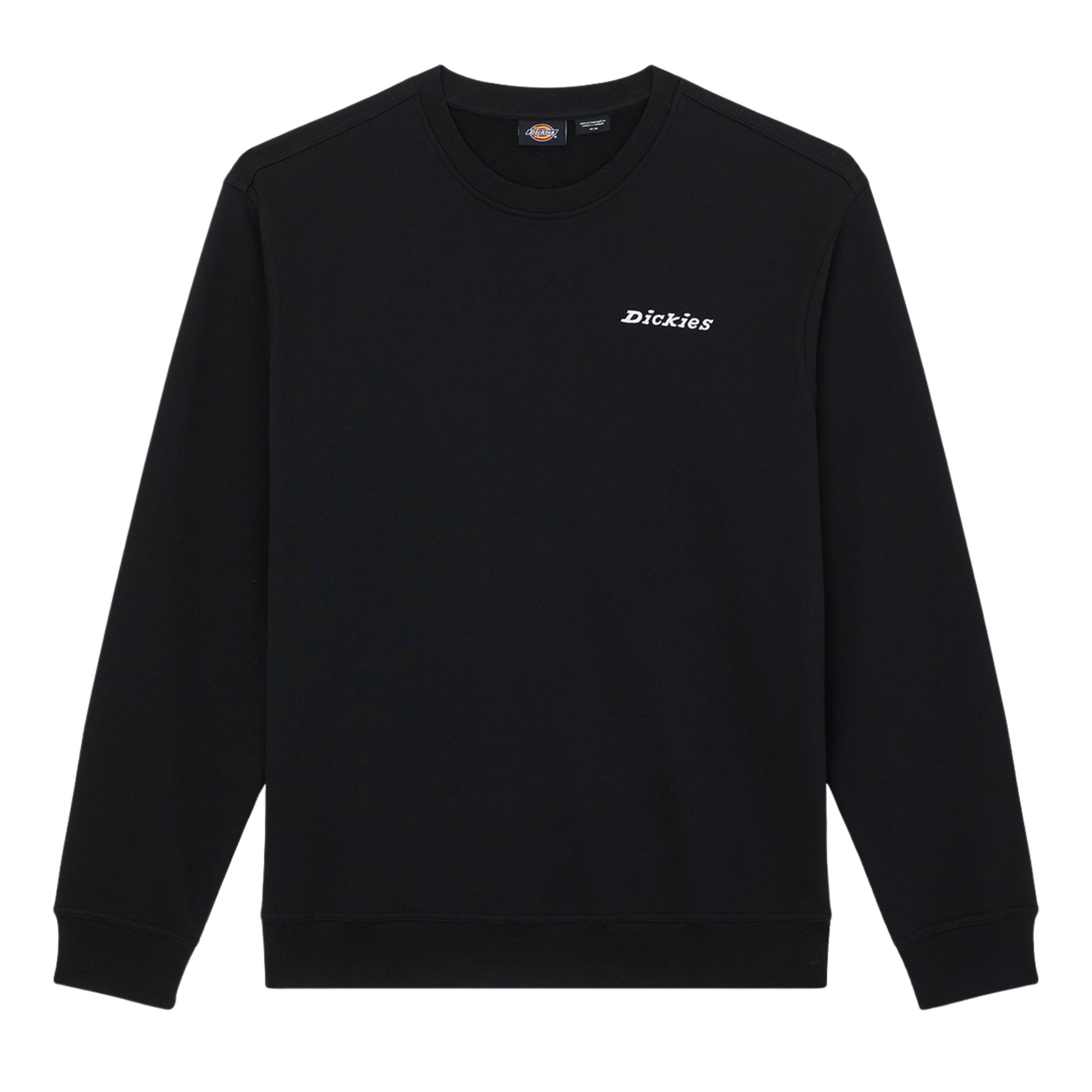 Sweat para homem Dickies Loretto Crew em Preto. Foto da parte da frente.