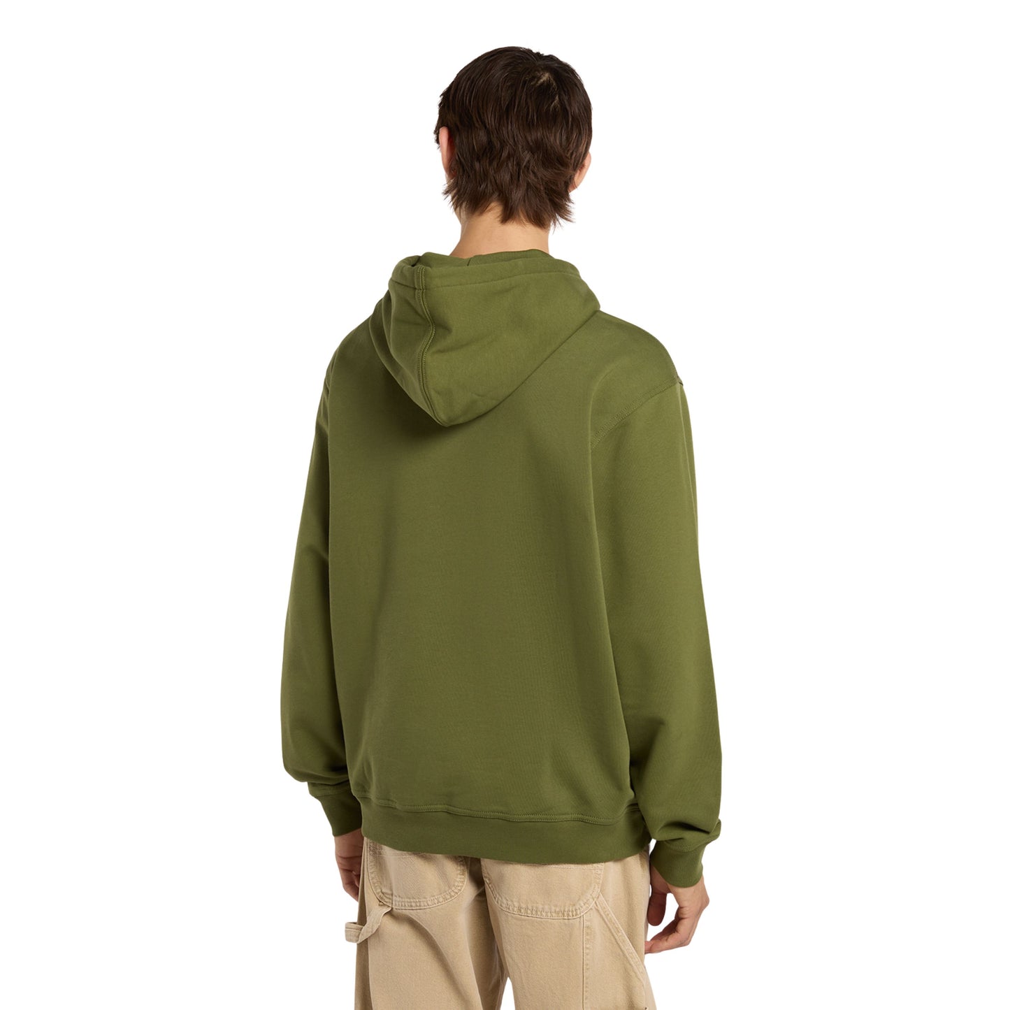 Sweat com carapuço para homem Dickies Loretto em Cypress. Foto da parte de trás, vestida.