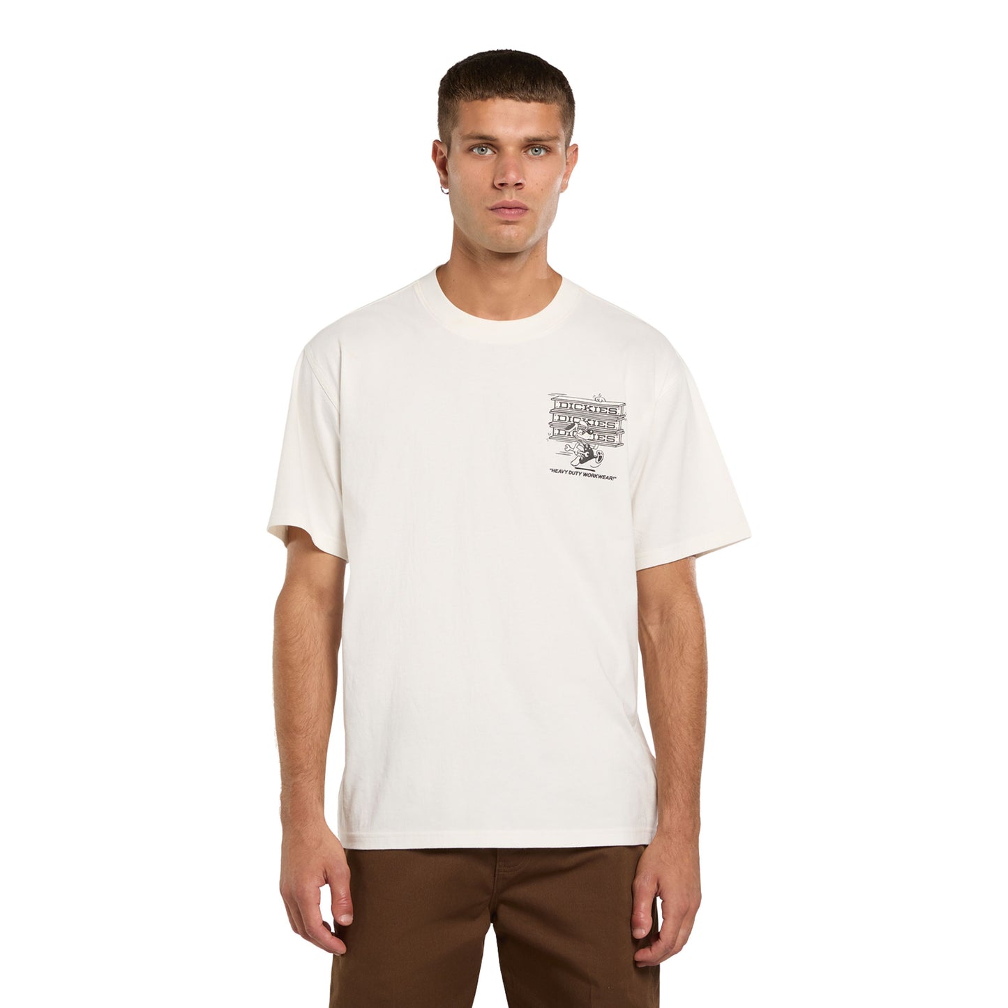 Men's Dickies Lynndyl Short Sleeve T-Shirt in Egret