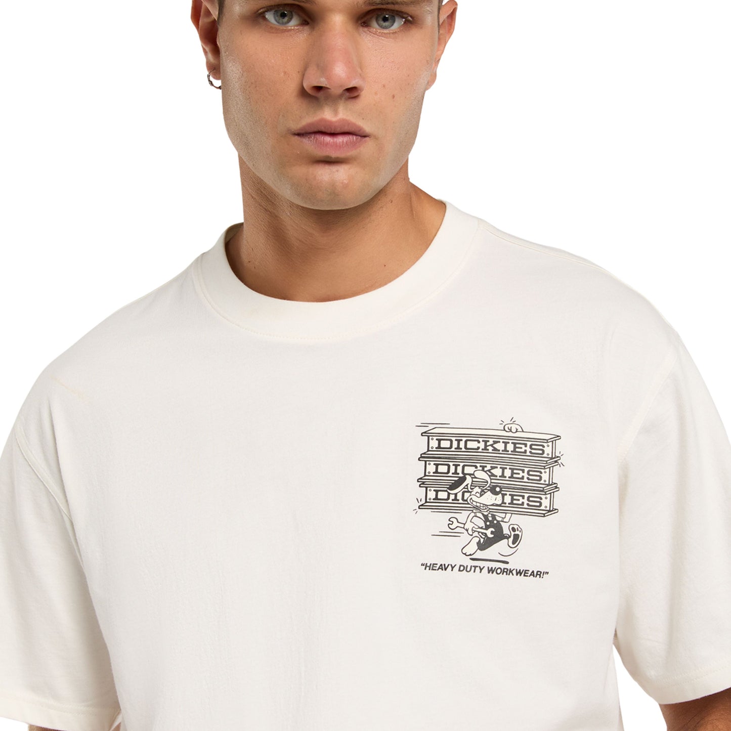 Men's Dickies Lynndyl Short Sleeve T-Shirt in Egret