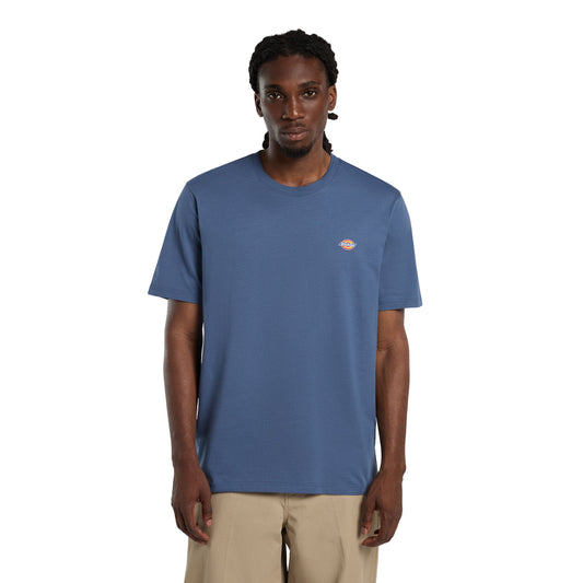 T-Shirt de manga curta para homem Dickies Mapleton em Retro Indigo. Foto da parte da frente, vestida.