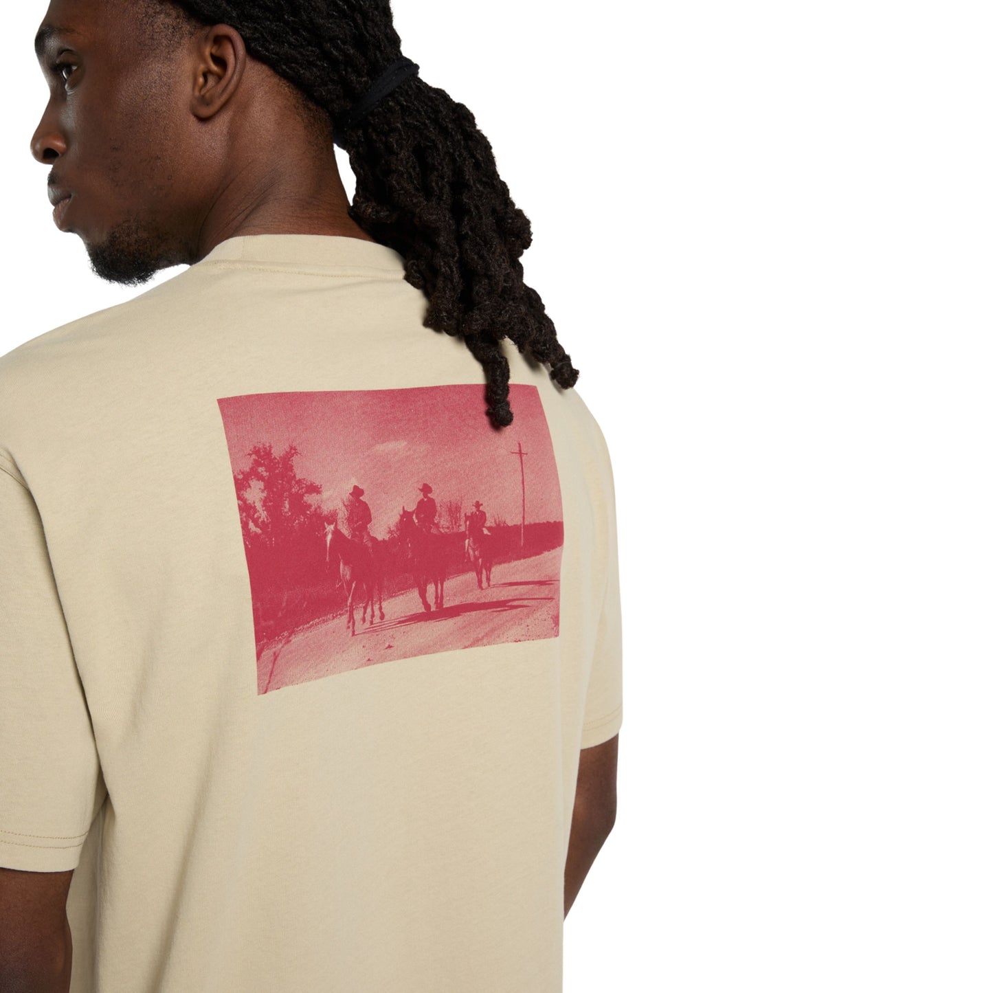 T-Shirt de manga curta para homem Dickies Millville em Eucalyptus. Foto de destaque da parte de trás, vestida.