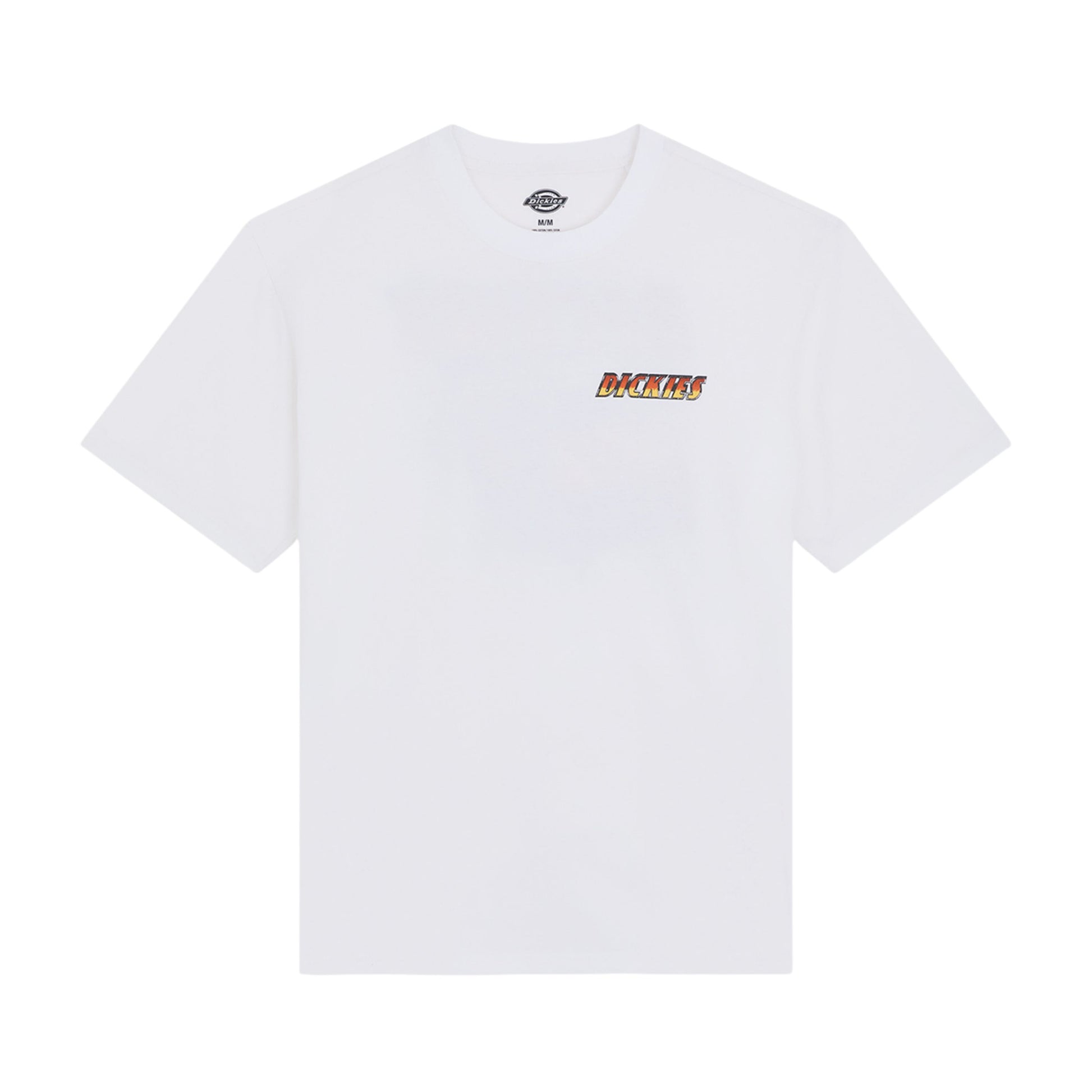 T-Shirt de manga curta para homem Dickies Nashport Pit Crew em Branco. Foto da parte da frente.