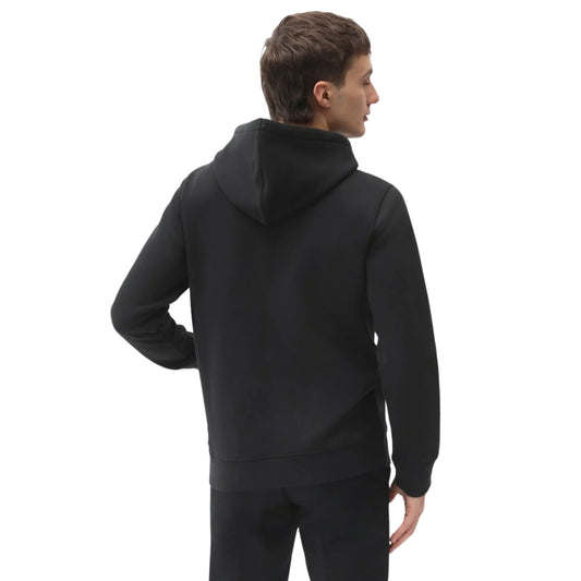 Sweat com carapuço Dickies Oakport em Preto — vista de costas em plano médio, corte relaxado com carapuço estruturado.