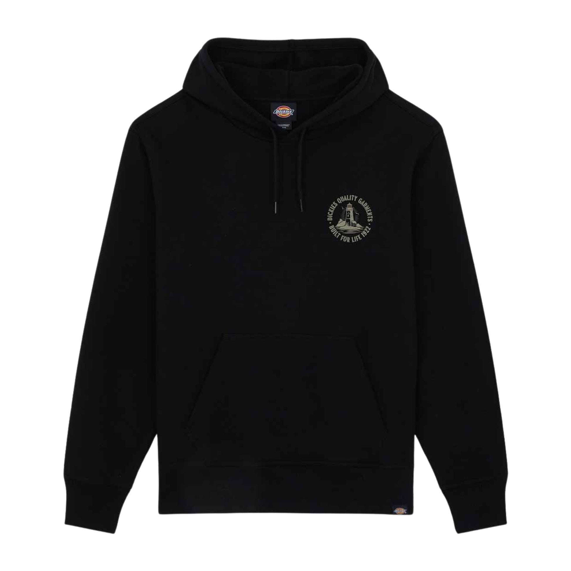 Sweat com carapuço para homem Dickies Parrotsville em preto. Foto da parte da frente.