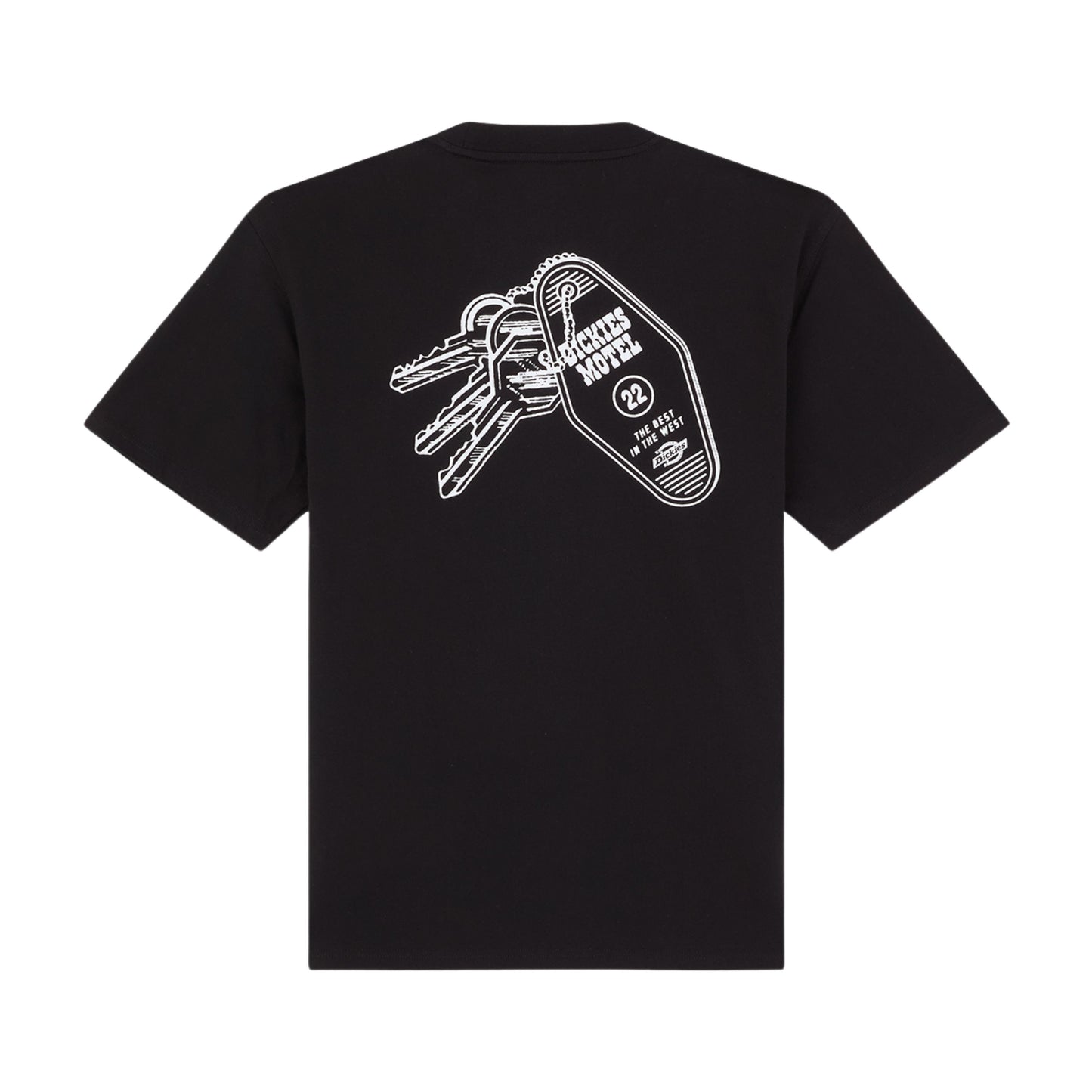 T-Shirt de manga curta para homem Dickies Plain City em Preto. Foto da parte de trás.