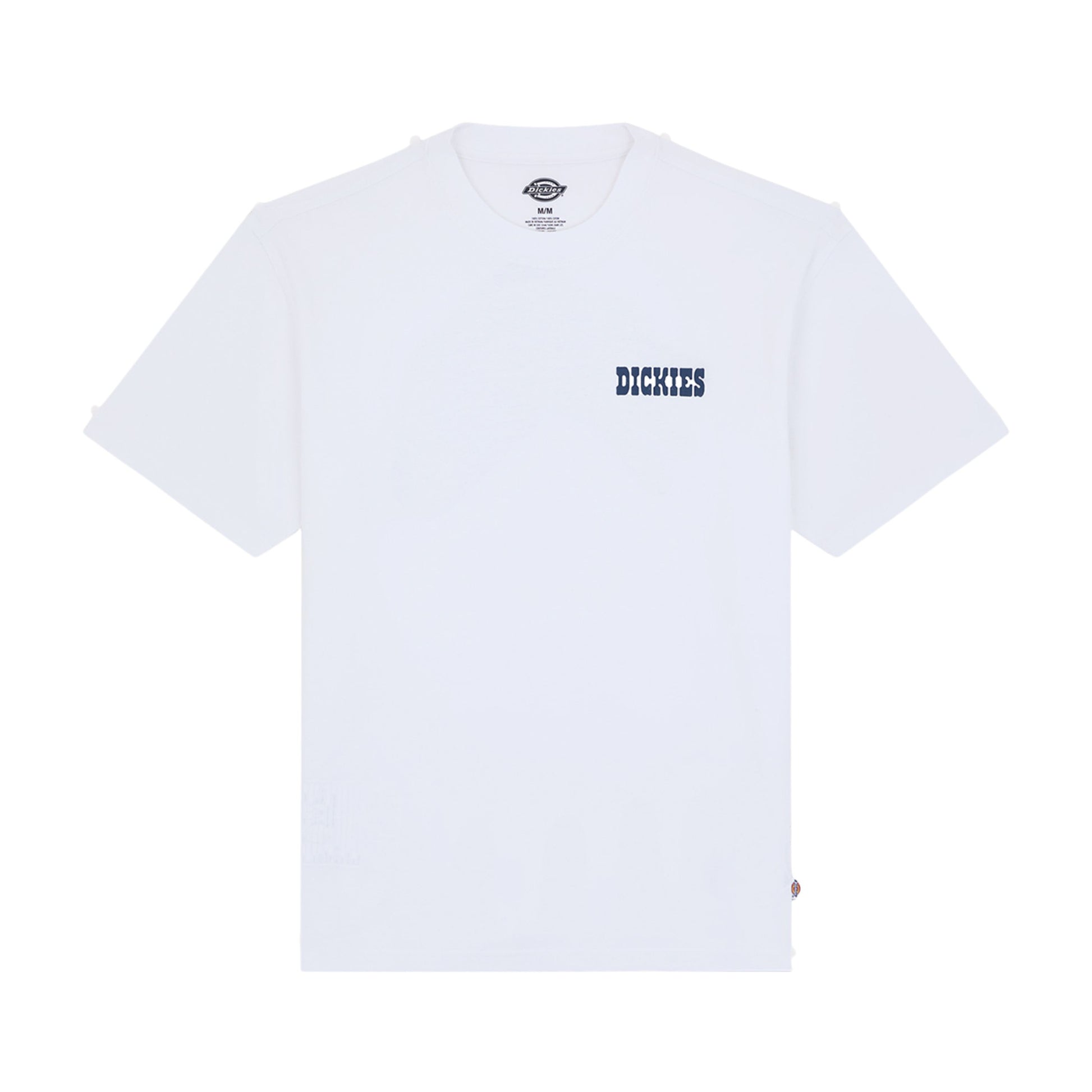 T-Shirt de manga curta para homem Dickies Plain City em Branco. Foto da parte da frente.