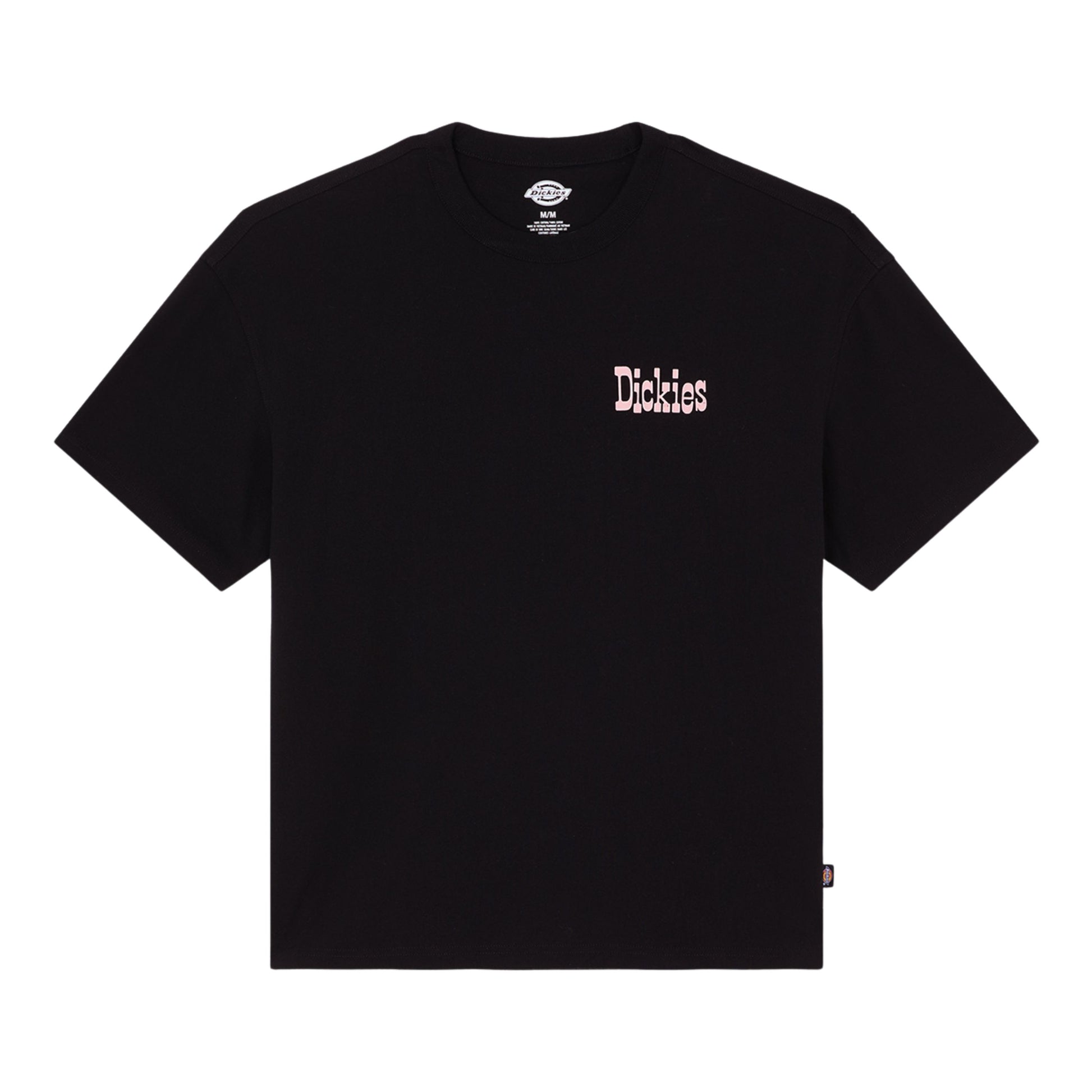 T-Shirt de manga curta para homem Dickies Polk em Preto. Foto da parte da frente.