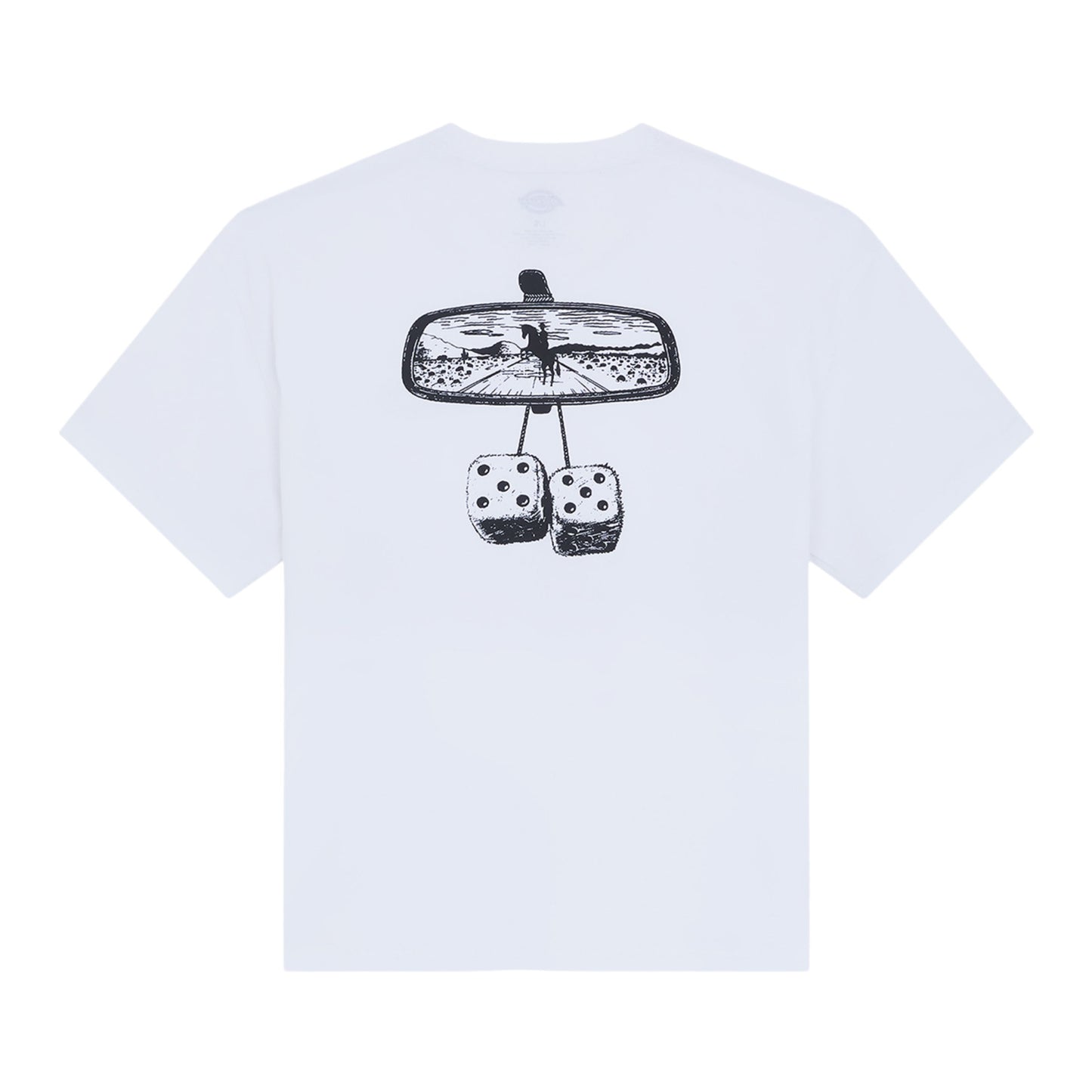 T-Shirt de manga curta para homem Dickies Polk em Branco. Foto da parte de trás.
