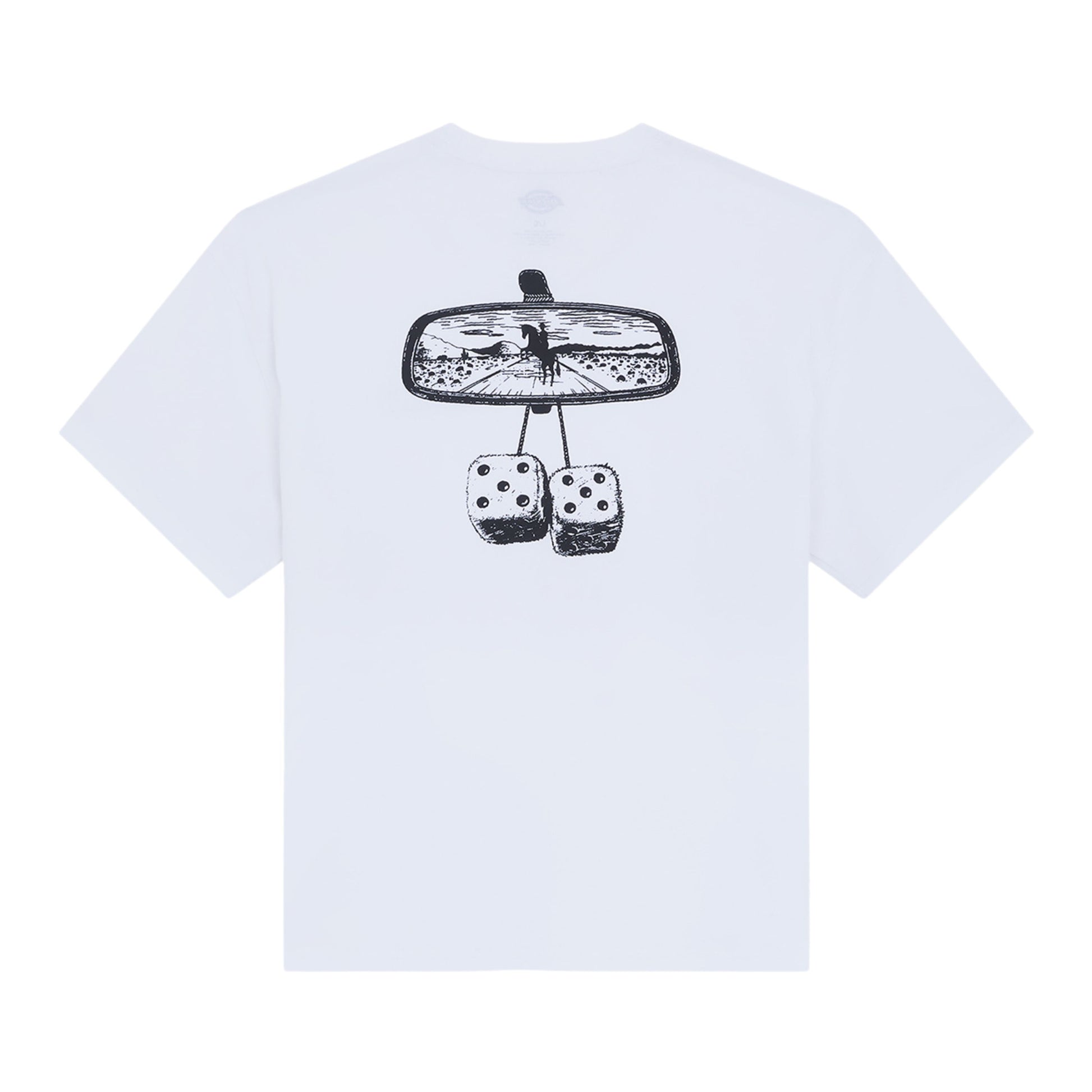 T-Shirt de manga curta para homem Dickies Polk em Branco. Foto da parte de trás.
