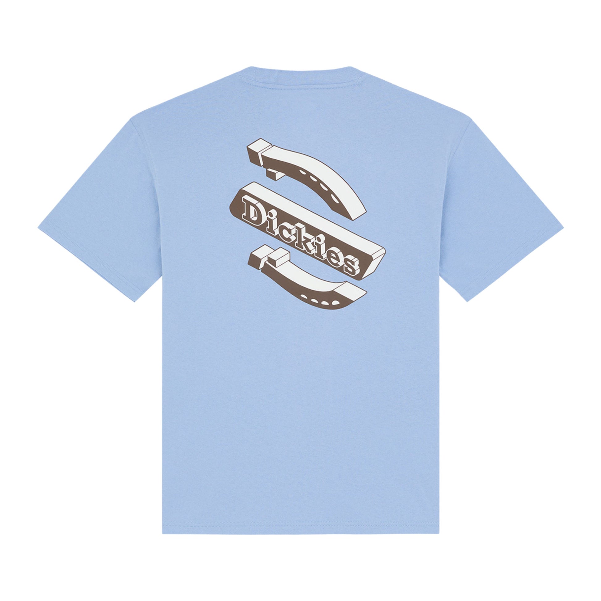 T-Shirt de manga curta para homem Dickies Thornville em Endless Sky. Foto da parte de trás.