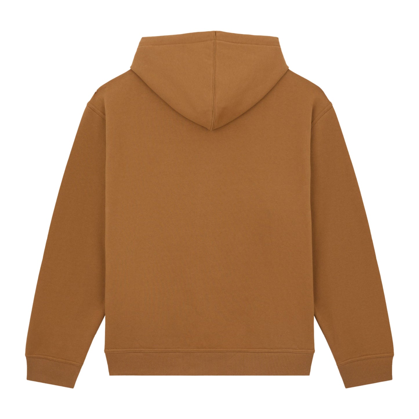 Casaco com carapuço e zipper completo para homem Dickies X Thrasher em Brown Duck. Foto da parte de trás.