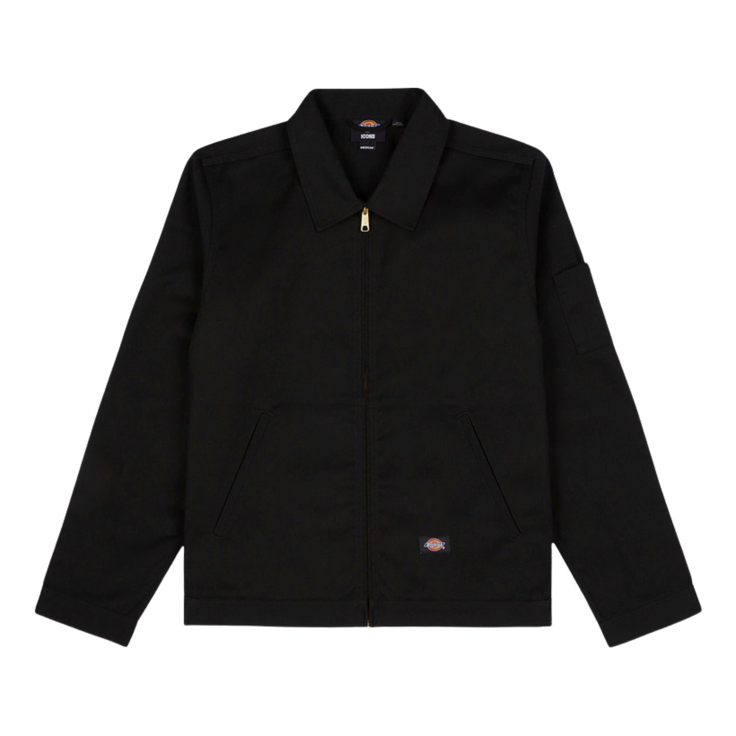 Casaco unissexo Dickies Unlined Eisenhower em Preto. Foto da parte da frente.