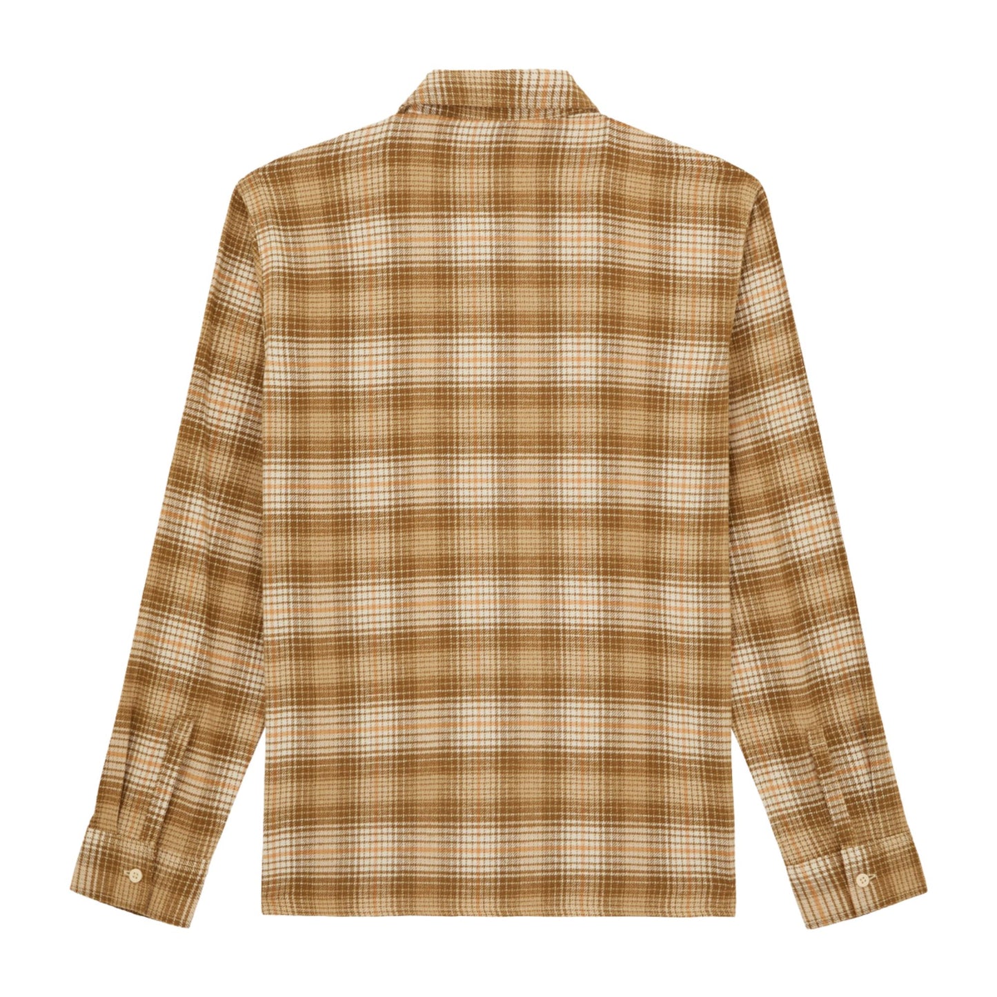 Camisa de manga comprida para homem Dickies Forest Check em Wood Ash. Foto da parte de trás.