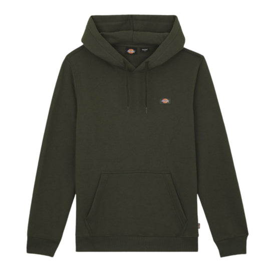 Sweat com carapuço para homem Dickies Oakport em Olive Green. Foto da parte da frente.