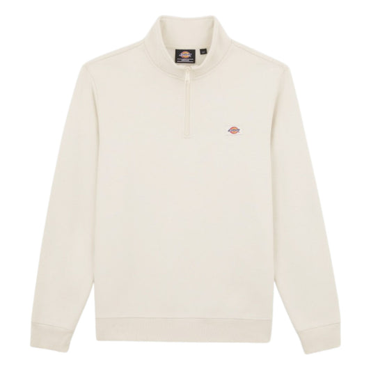 Sweat para homem Dickies Oakpoart Quarter Zip em Whitecap Grey. Foto da parte da frente.