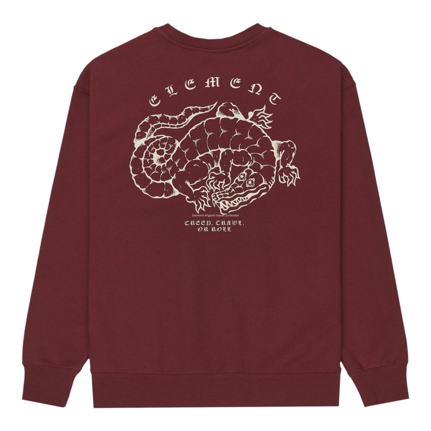Sweat de homem Element Aligator em Zinfandel. Foto da parte de trás.