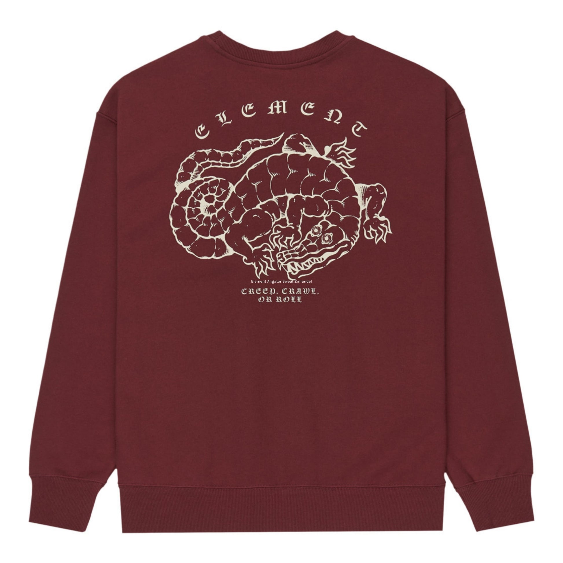 Sweat de homem Element Aligator em Zinfandel. Foto da parte de trás.