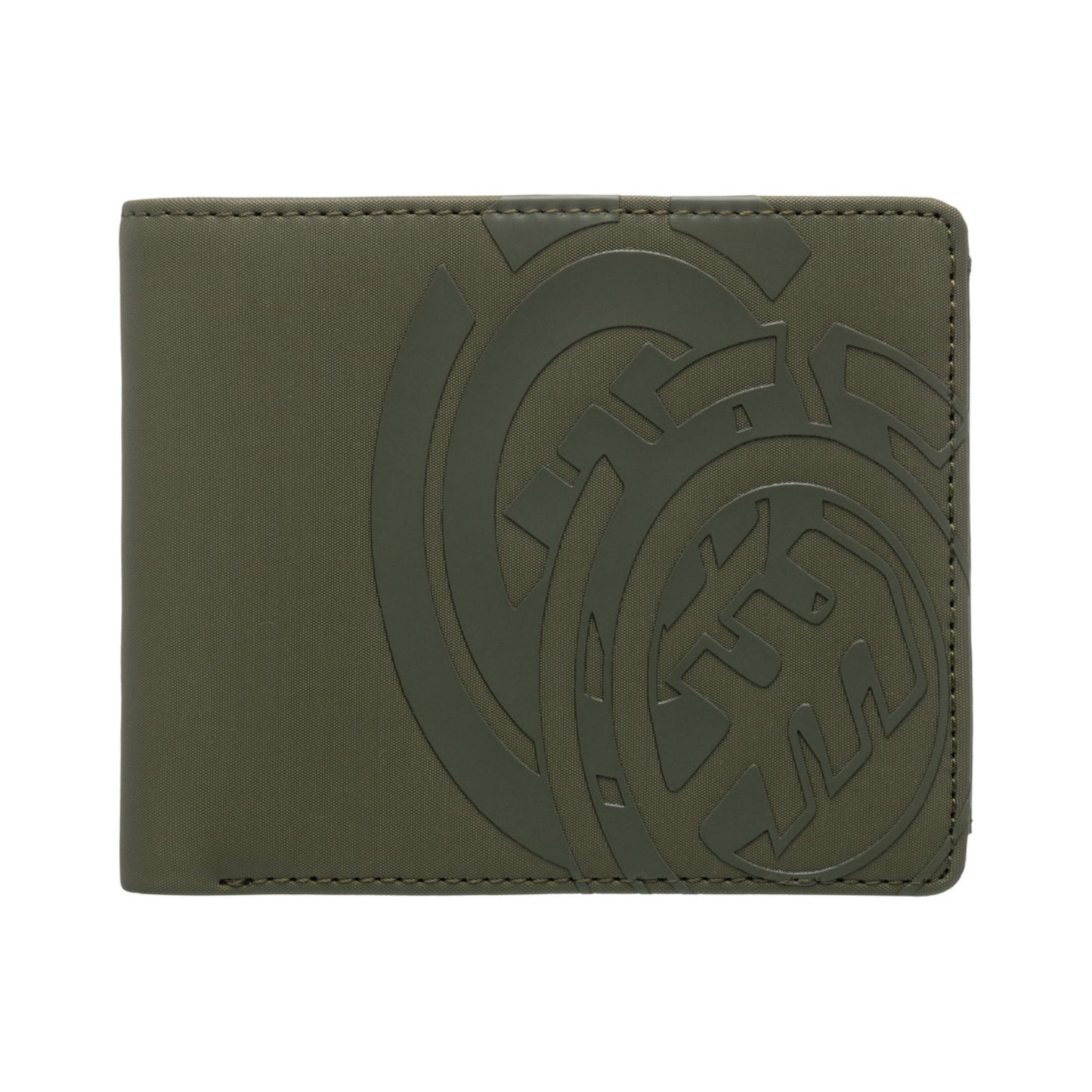 Carteira unissexo Element Double Icon Trifold em Kalamata. Foto da parte da frente, fechada.