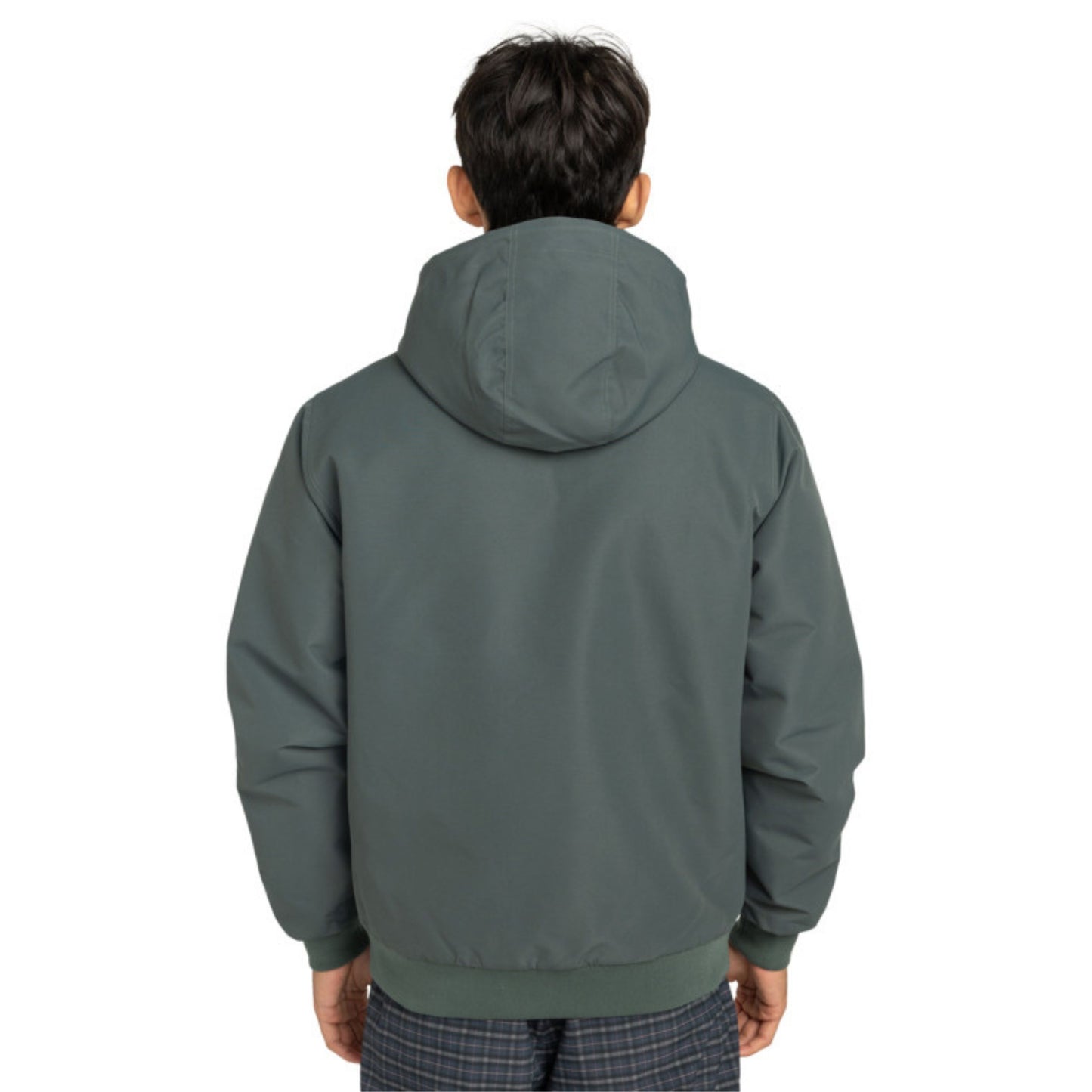 Casaco com carapuço para homem Element Dulcey em Ardoise. Foto da parte de trás, vestido.