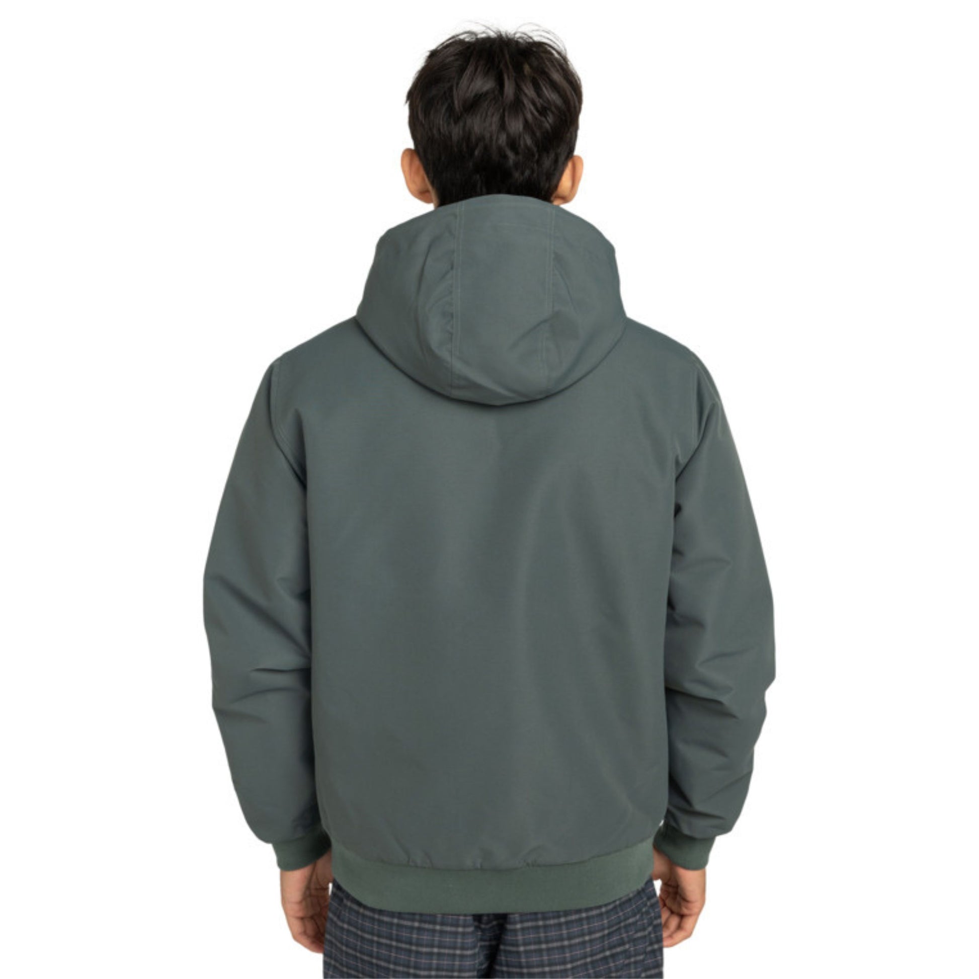 Casaco com carapuço para homem Element Dulcey em Ardoise. Foto da parte de trás, vestido.