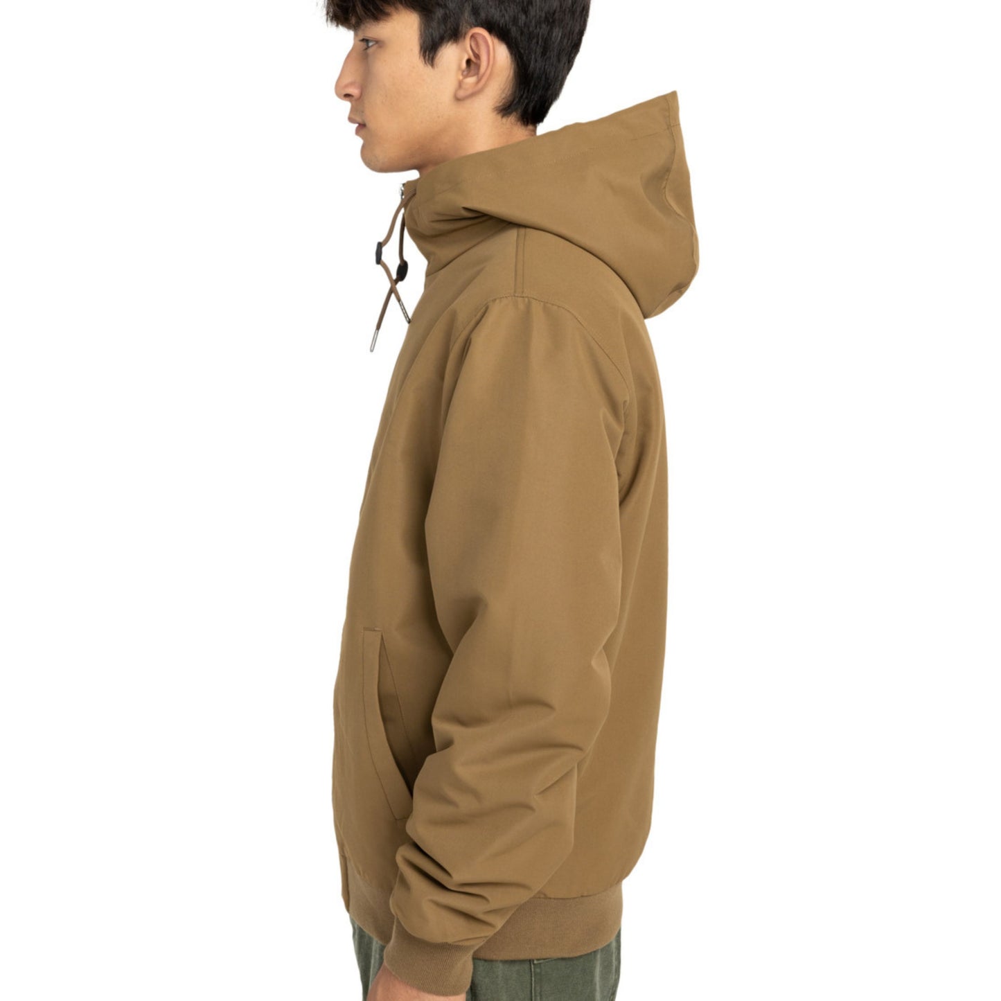 Casaco com carapuço para homem Element Dulcey em Kangaroo. Foto da lateral, vestido.