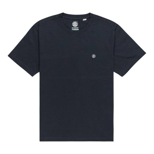 T-Shirt de manga curta para homem Element Icon Embroidery em Azul Marinho Eclipse. Foto da parte da frente.