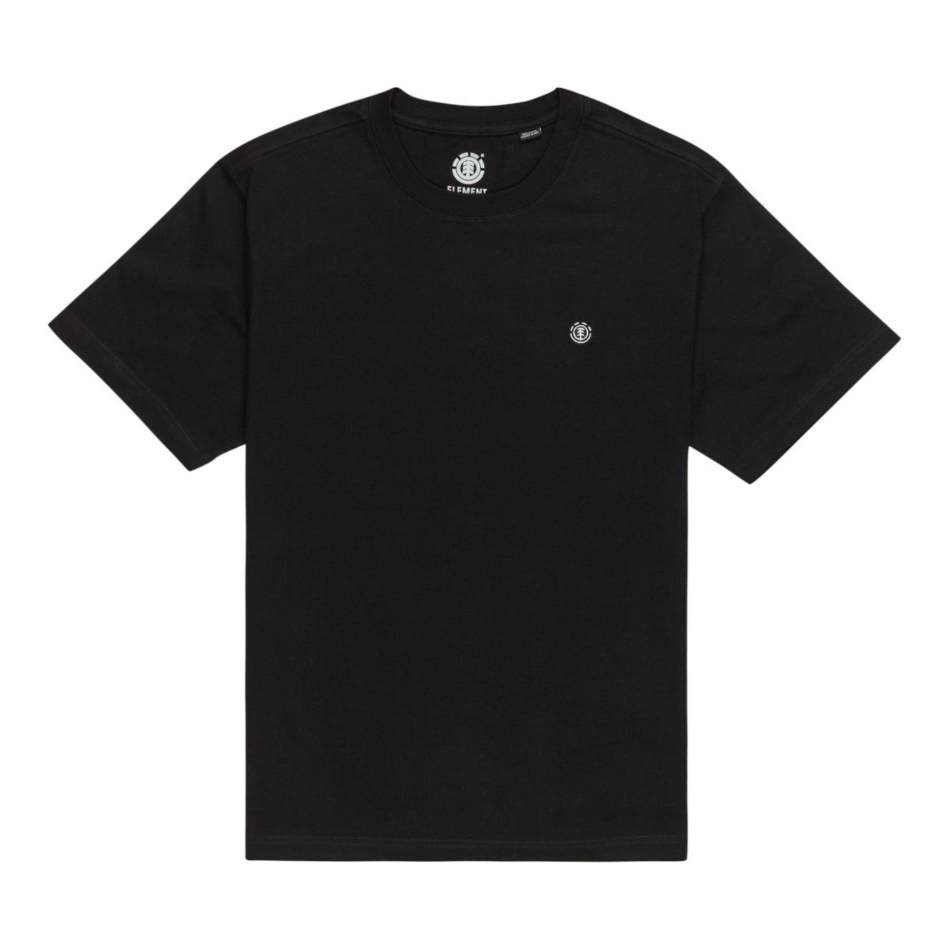 T-Shirt de manga curta para homem Element Icon Embroidery em Preto Flint. Foto da parte da frente.