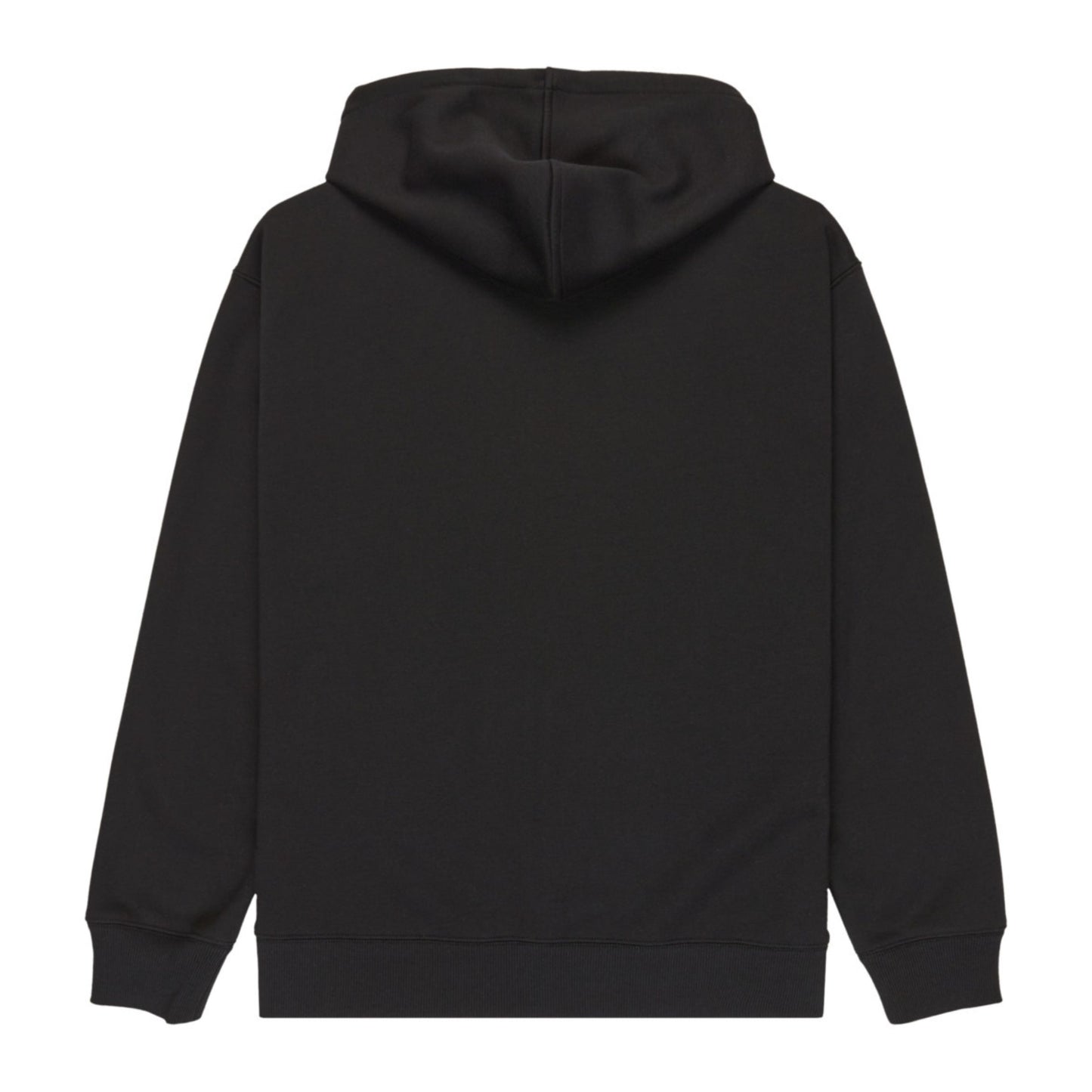 Casaco com carapuço e fecho zipper para homem Element Icon Rain em Preto Flint. Foto da parte de trás.