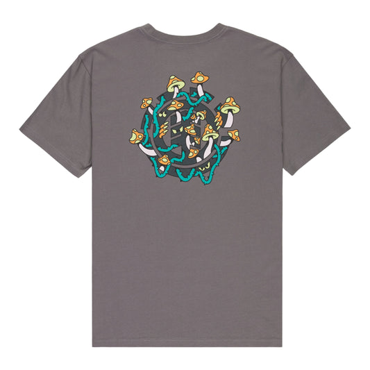 T-Shirt de manga curta para homem Element Midnight em Gargoyle. Foto da parte de trás.