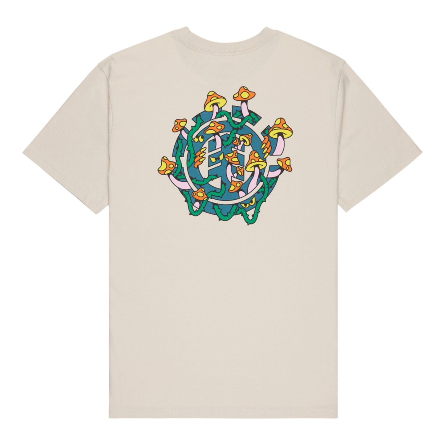 T-Shirt de manga curta para homem Element Midnight em Oat Milk. Foto da parte de trás.