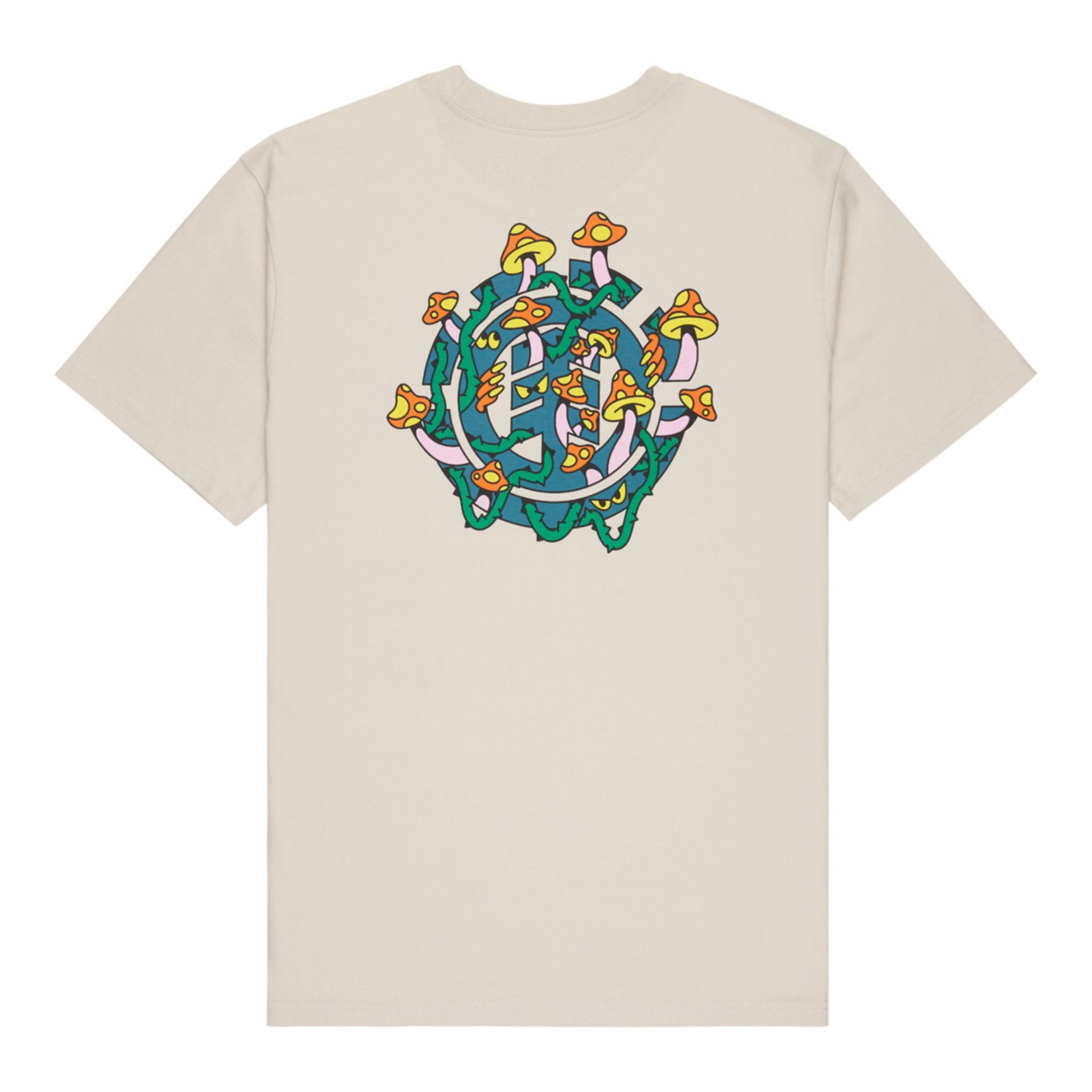 T-Shirt de manga curta para homem Element Midnight em Oat Milk. Foto da parte de trás.