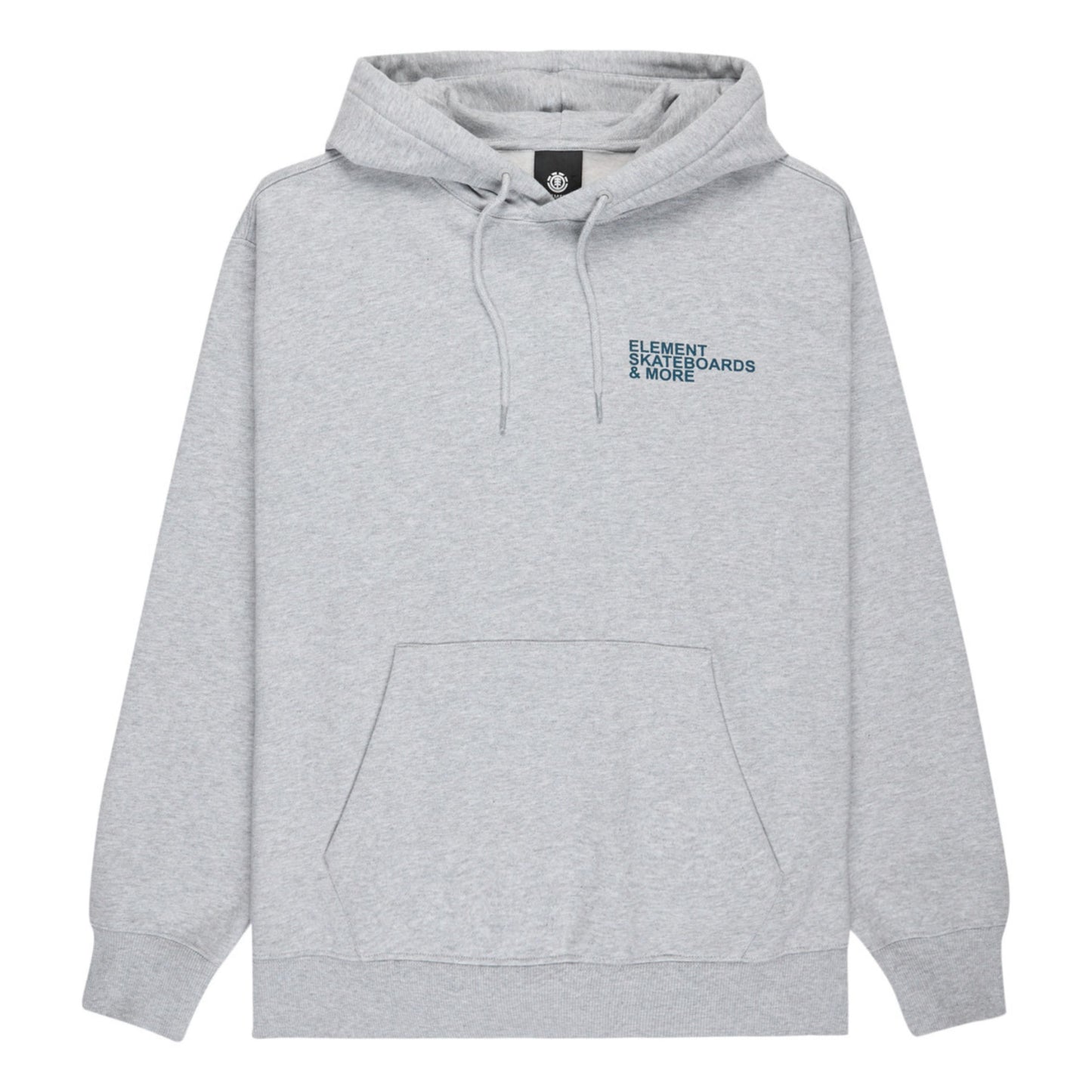 Sweat com carapuço para homem Element Motion Tree em Mid Grey Heather. Foto da parte da frente.